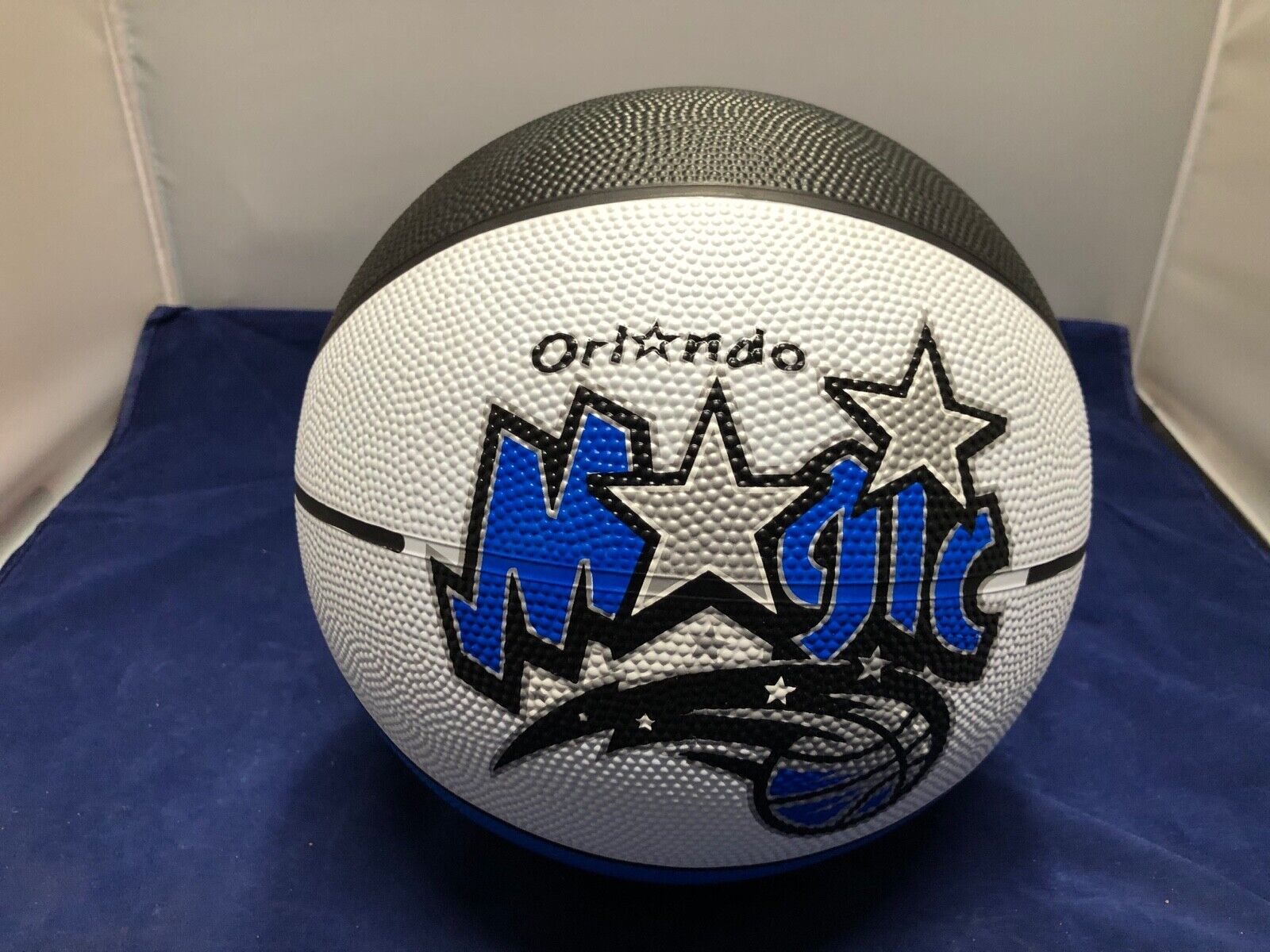 Julius Erving Dr. J Autographed Orlando Magic logo basketball