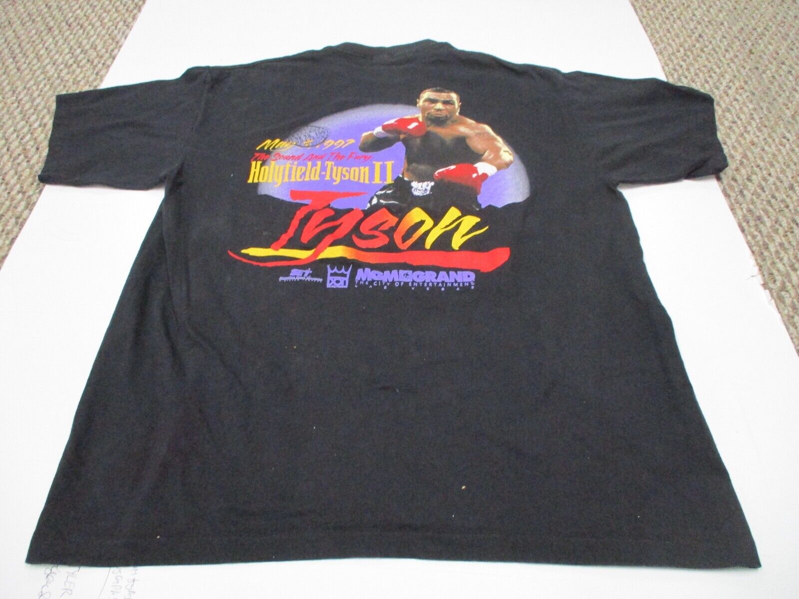 Vintage 1997 Tyson Vs Holyfield 11 Bite Night T Shirt XL MGM Grand OFFICIAL