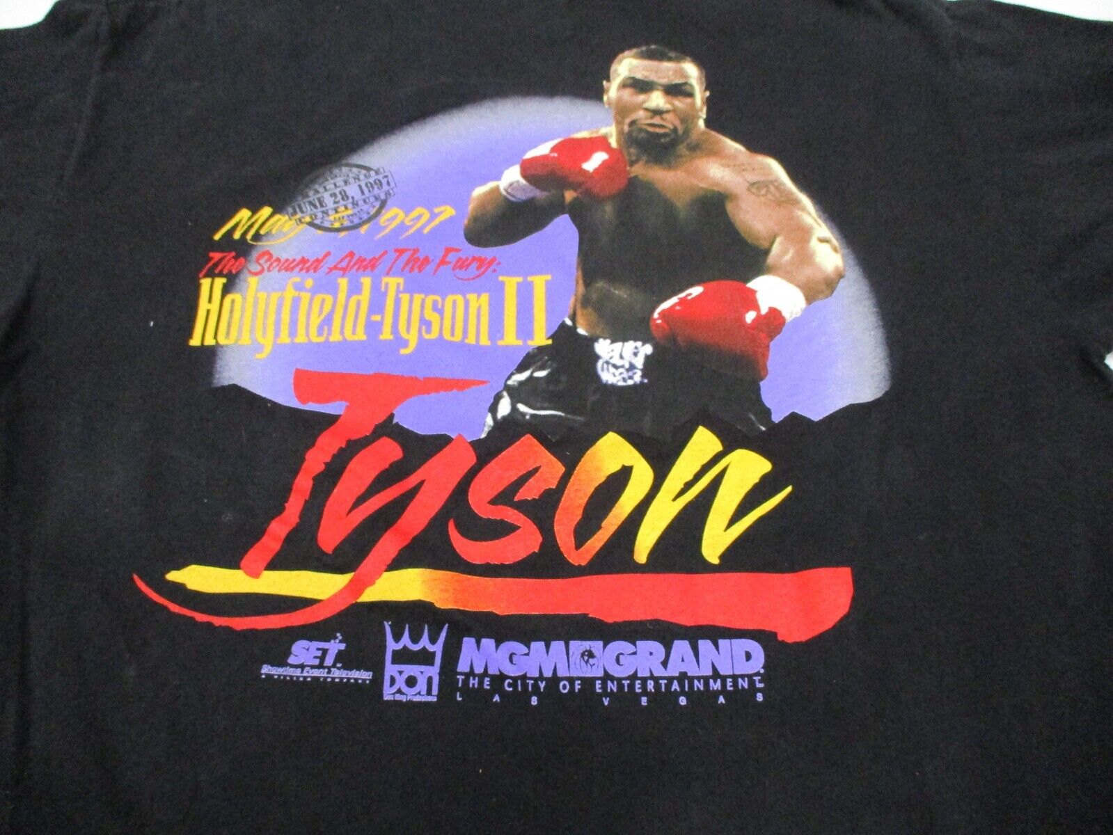 Vintage 1997 Tyson Vs Holyfield 11 Bite Night T Shirt XL MGM Grand OFFICIAL