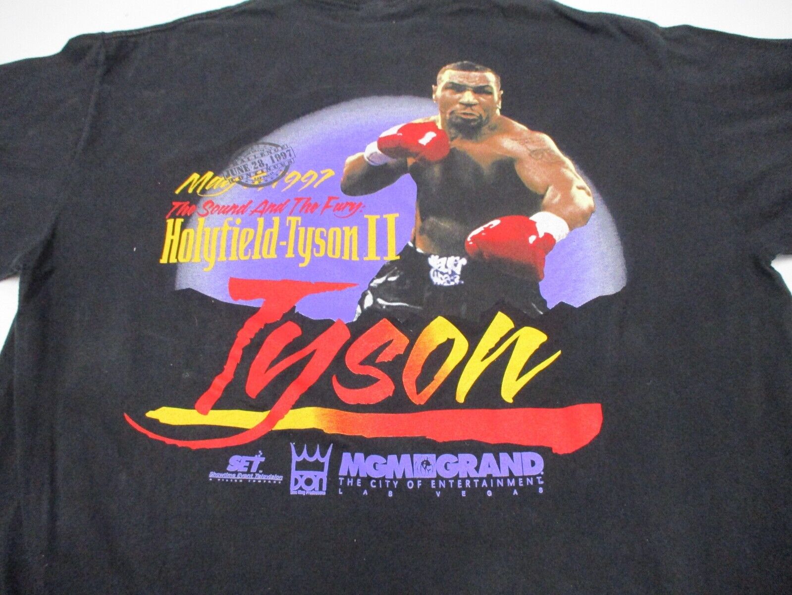 Vintage 1997 Tyson Vs Holyfield 11 Bite Night T Shirt XL MGM Grand OFFICIAL