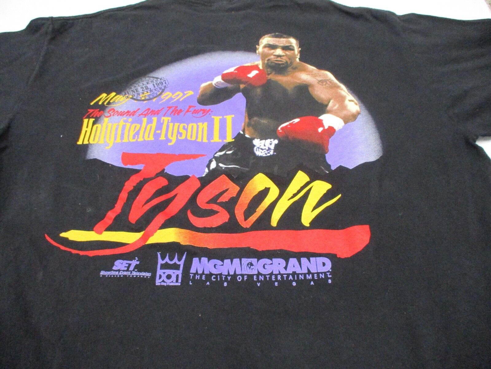 Vintage 1997 Tyson Vs Holyfield 11 Bite Night T Shirt XL MGM Grand OFFICIAL