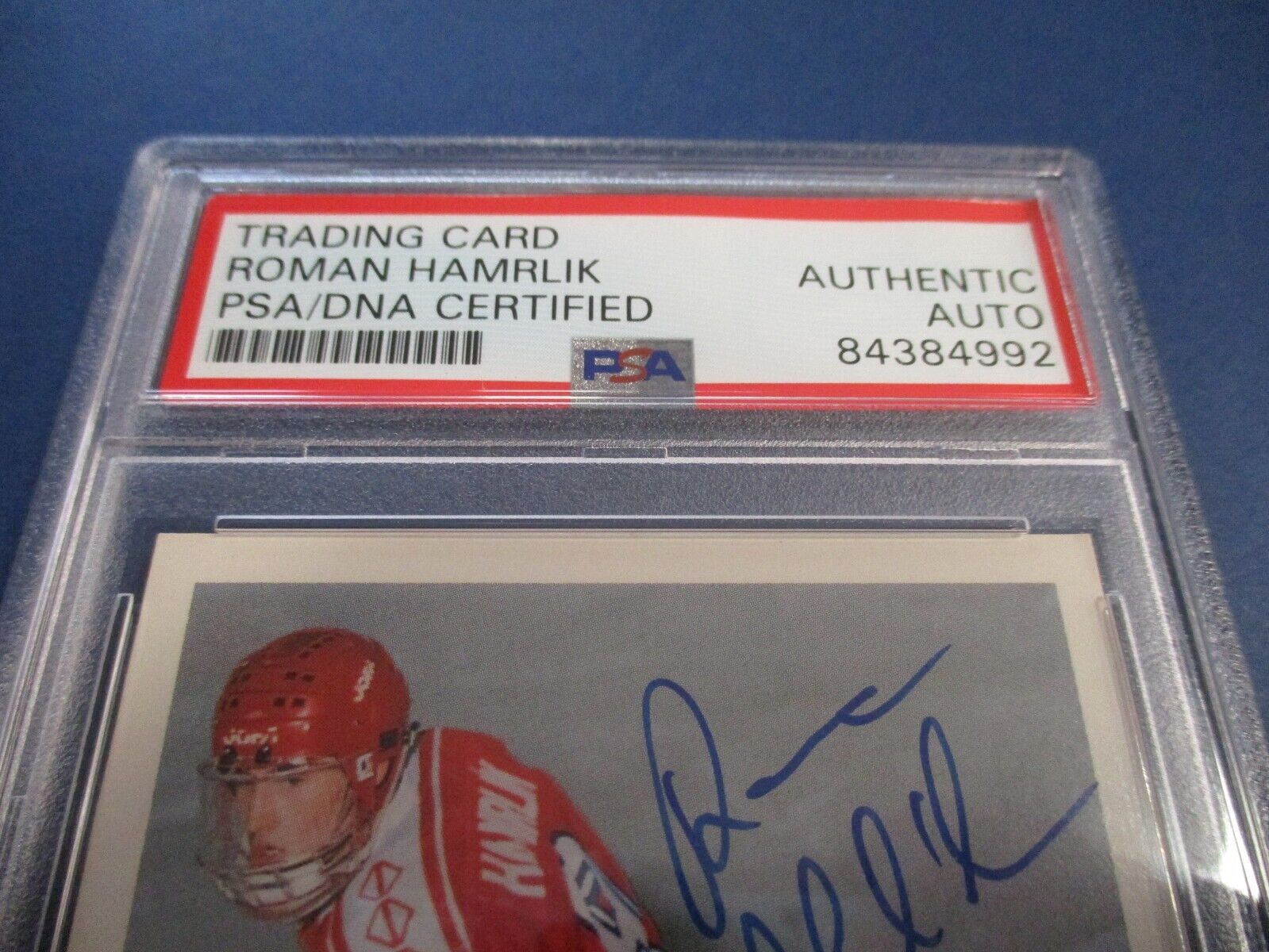 Roman Hamrlik Autographed Signed 1992 Classic Draft Card PSA Slab Auth.