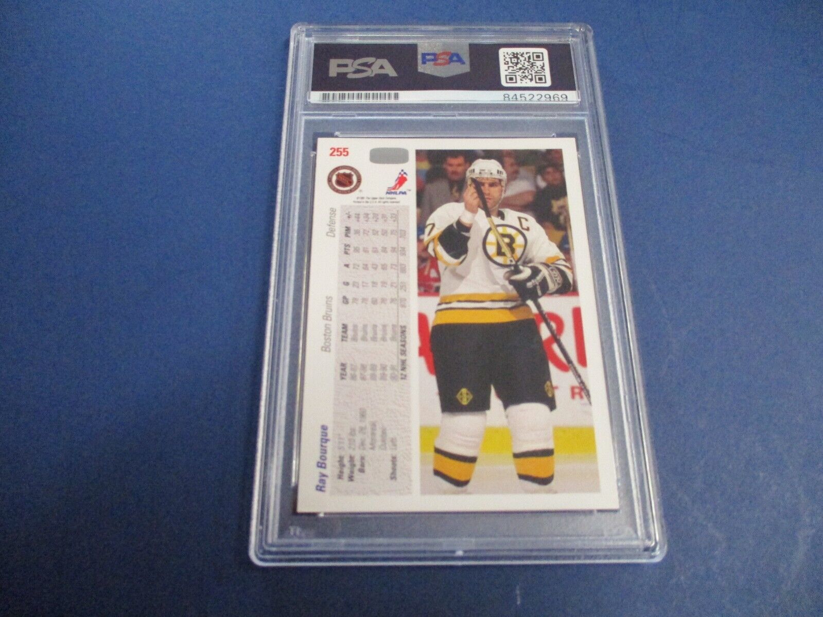 Ray Bourque Autographed Signed 1991-92 Upper Deck Card #255 PSA Slab Auth.