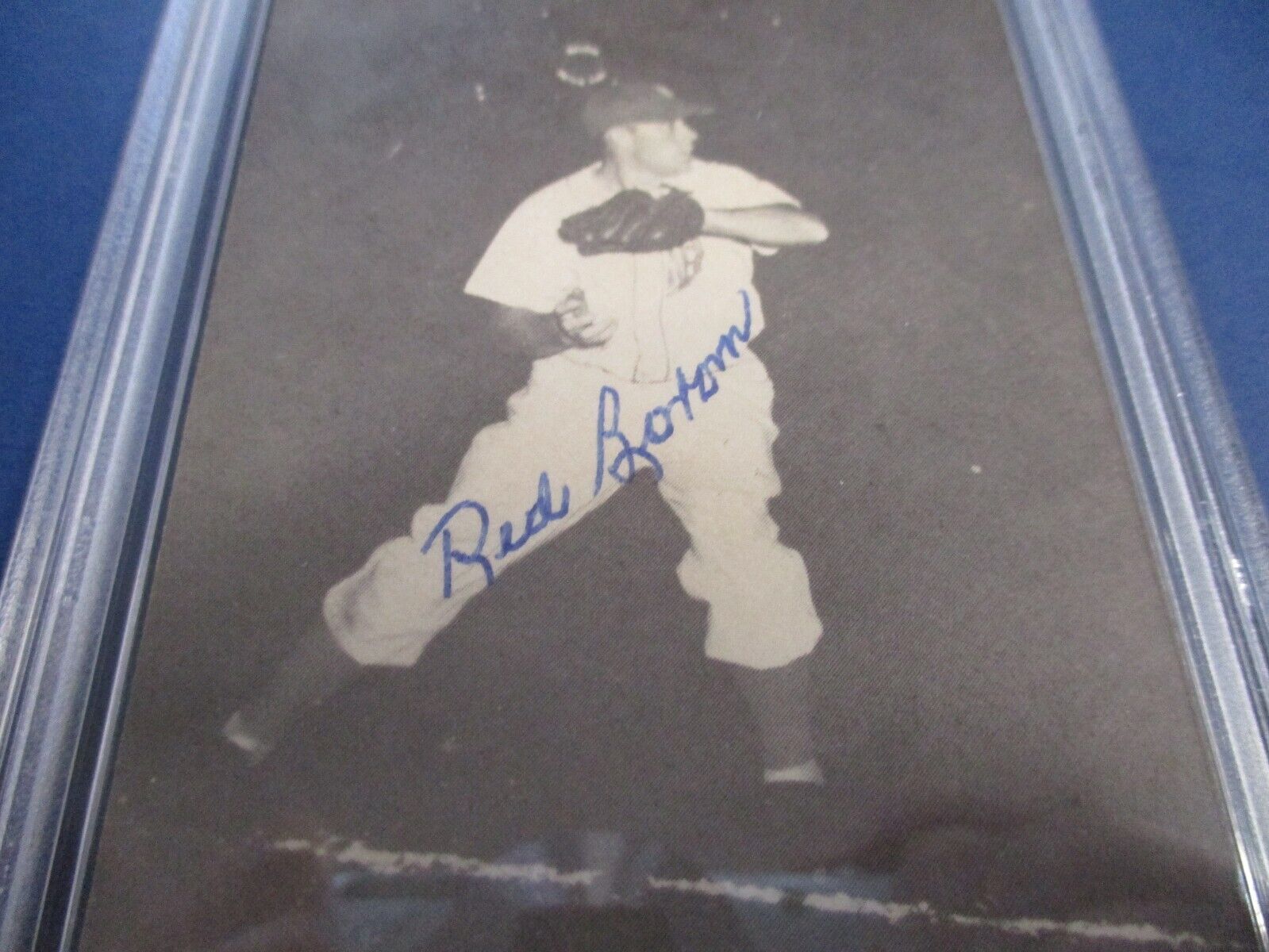 Red Borom Autographed Signed Life Insurance Texas Baseball Card PSA Slab Auth.