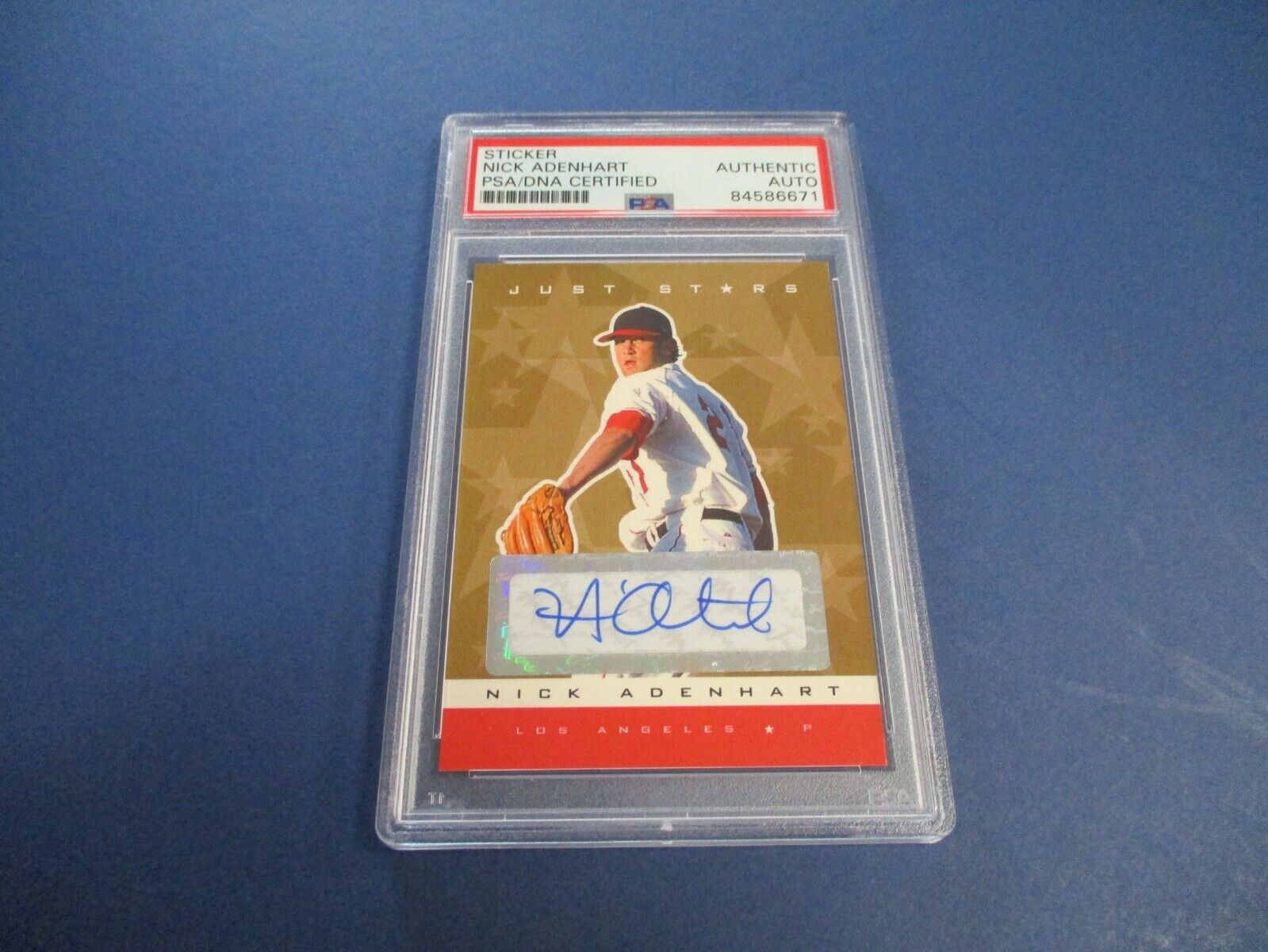 Nick Adenhart Autographed Signed 2007 Just Minors Card #1 PSA Slab Auth.