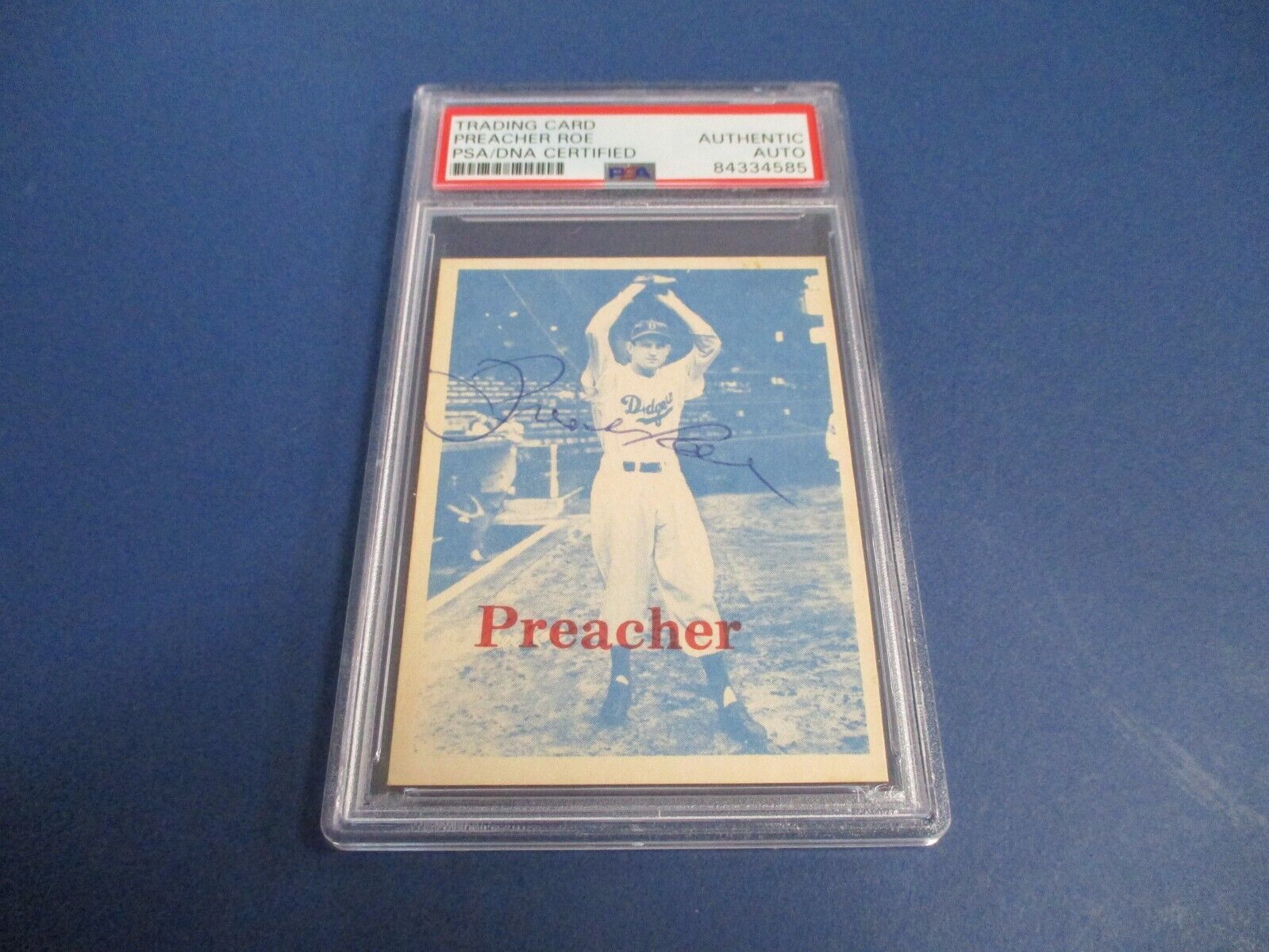 Preacher Roe Brooklyn Dodgers Autographed Signed 1974 TCMA Card PSA Slab Auth.