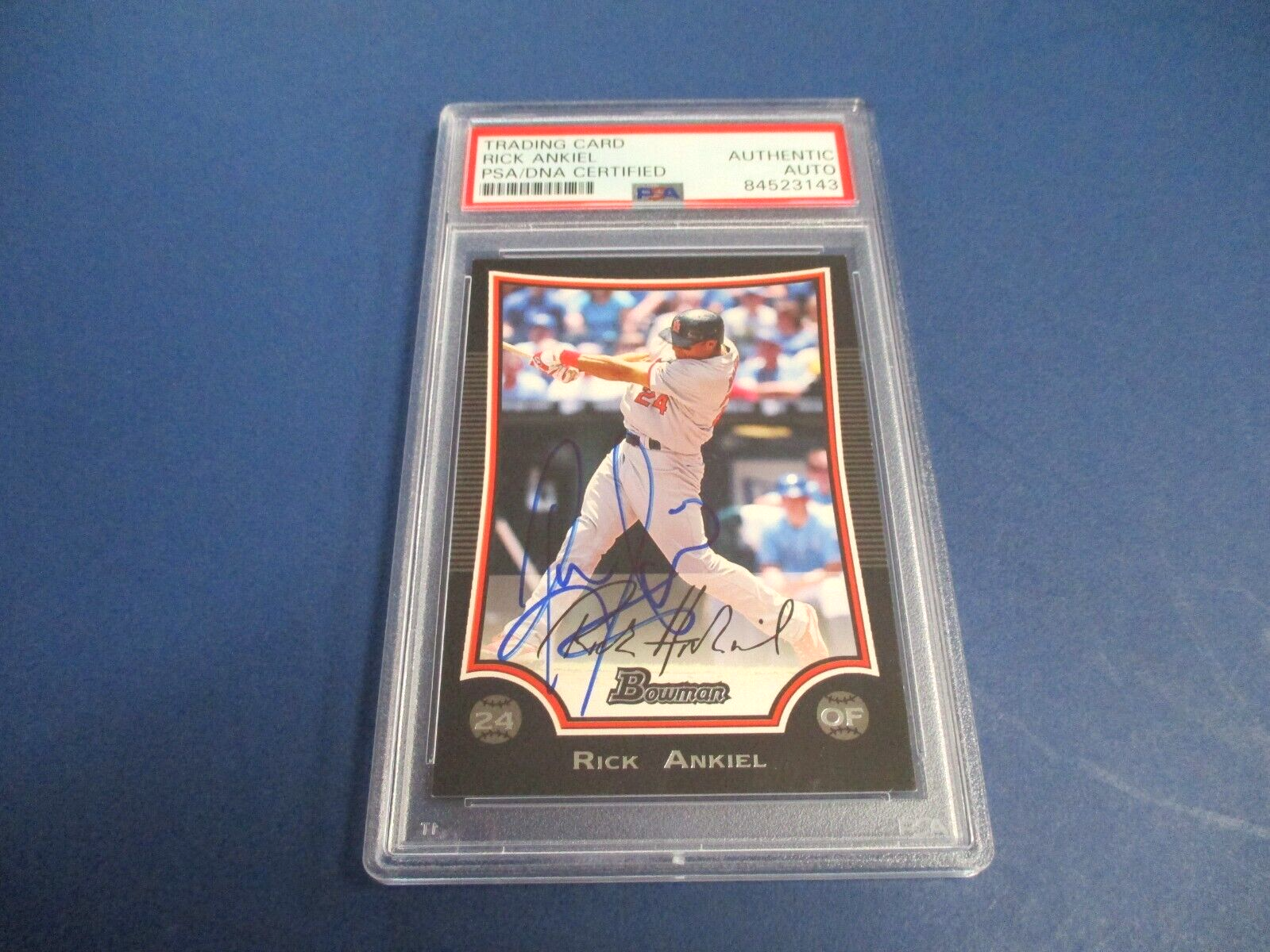 Rick Ankiel Cardinals Autographed Signed 2009 Bowman Card #41 PSA Slab Auth.