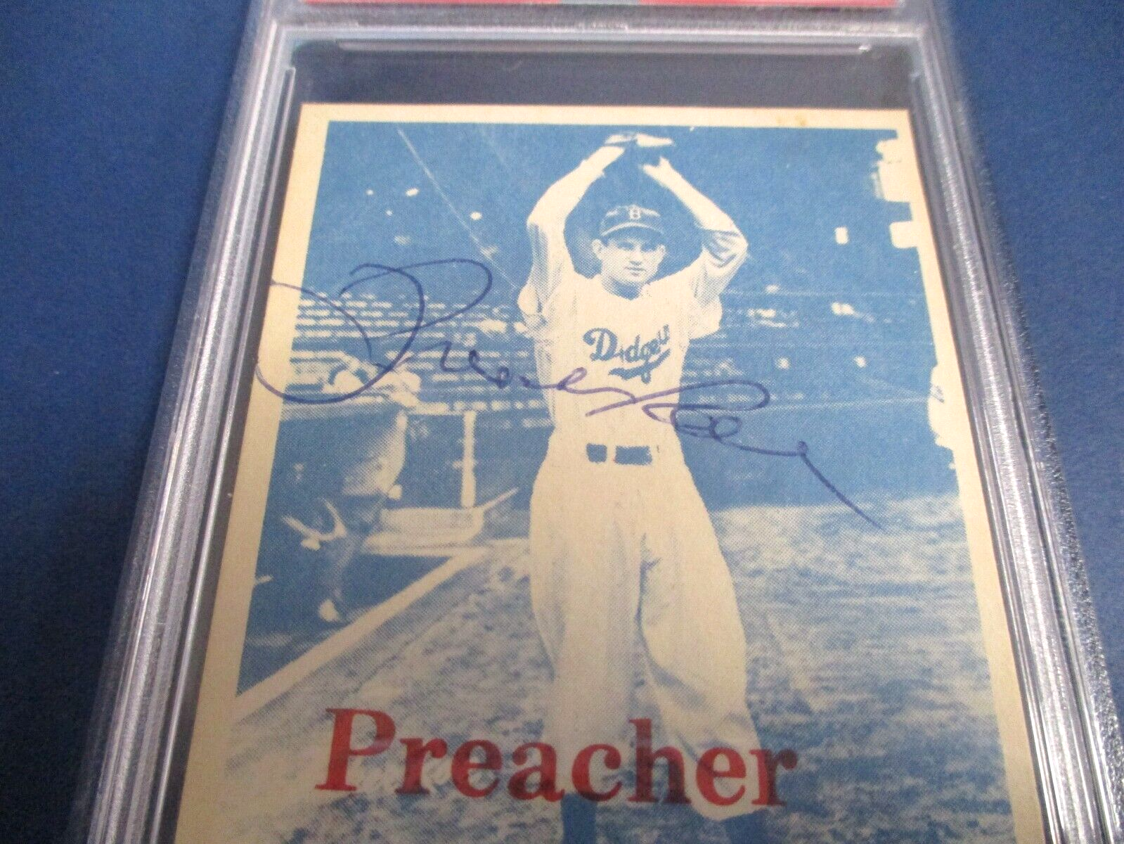 Preacher Roe Brooklyn Dodgers Autographed Signed 1974 TCMA Card PSA Slab Auth.