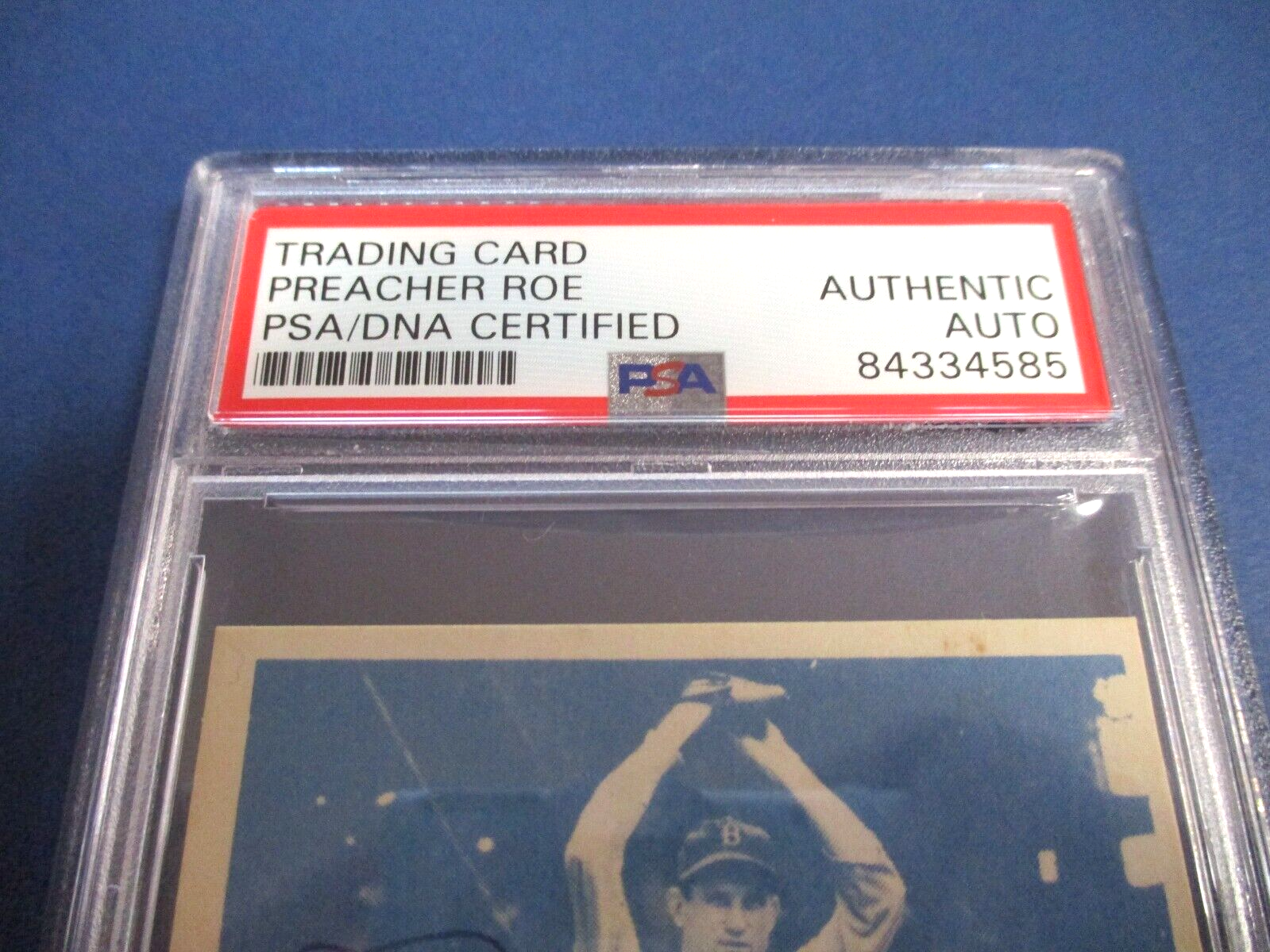 Preacher Roe Brooklyn Dodgers Autographed Signed 1974 TCMA Card PSA Slab Auth.