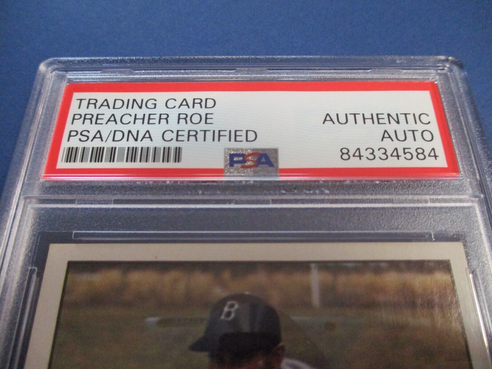 Preacher Roe Dodgers Autographed Signed 1979 TCMA Card #145 PSA Slab