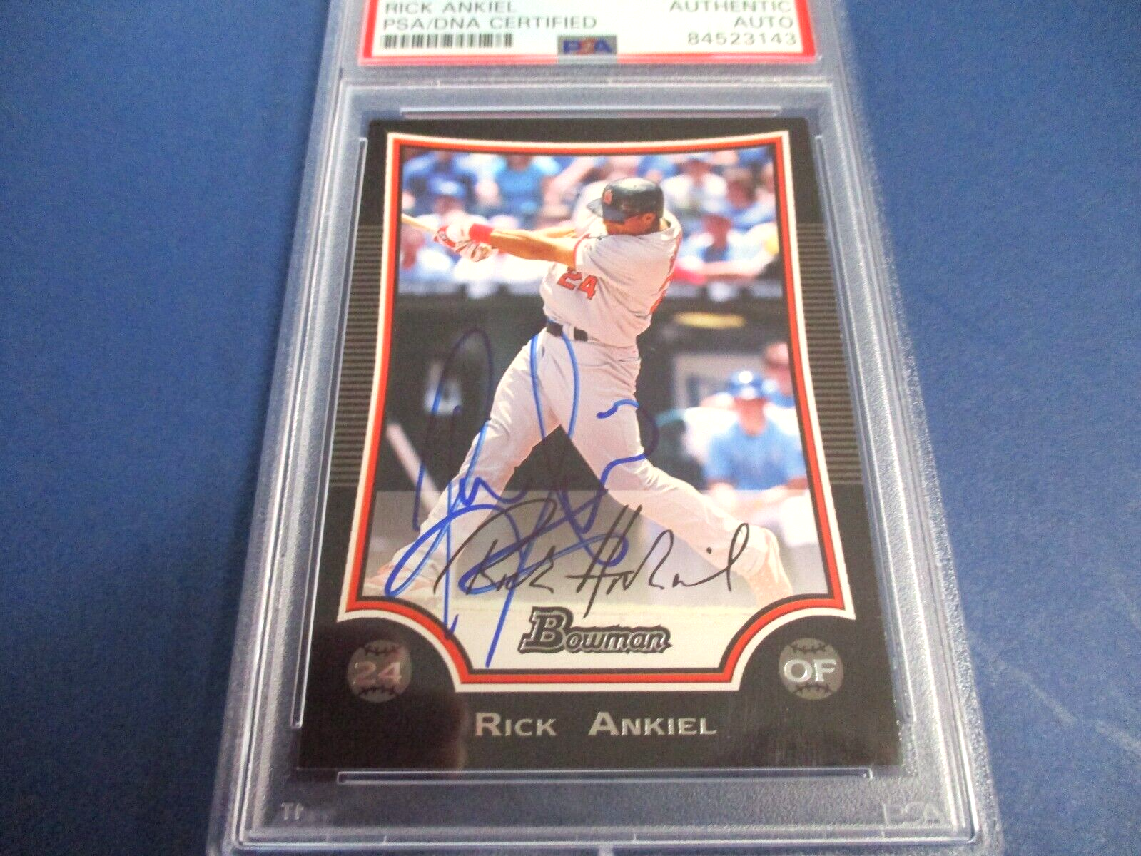 Rick Ankiel Cardinals Autographed Signed 2009 Bowman Card #41 PSA Slab Auth.