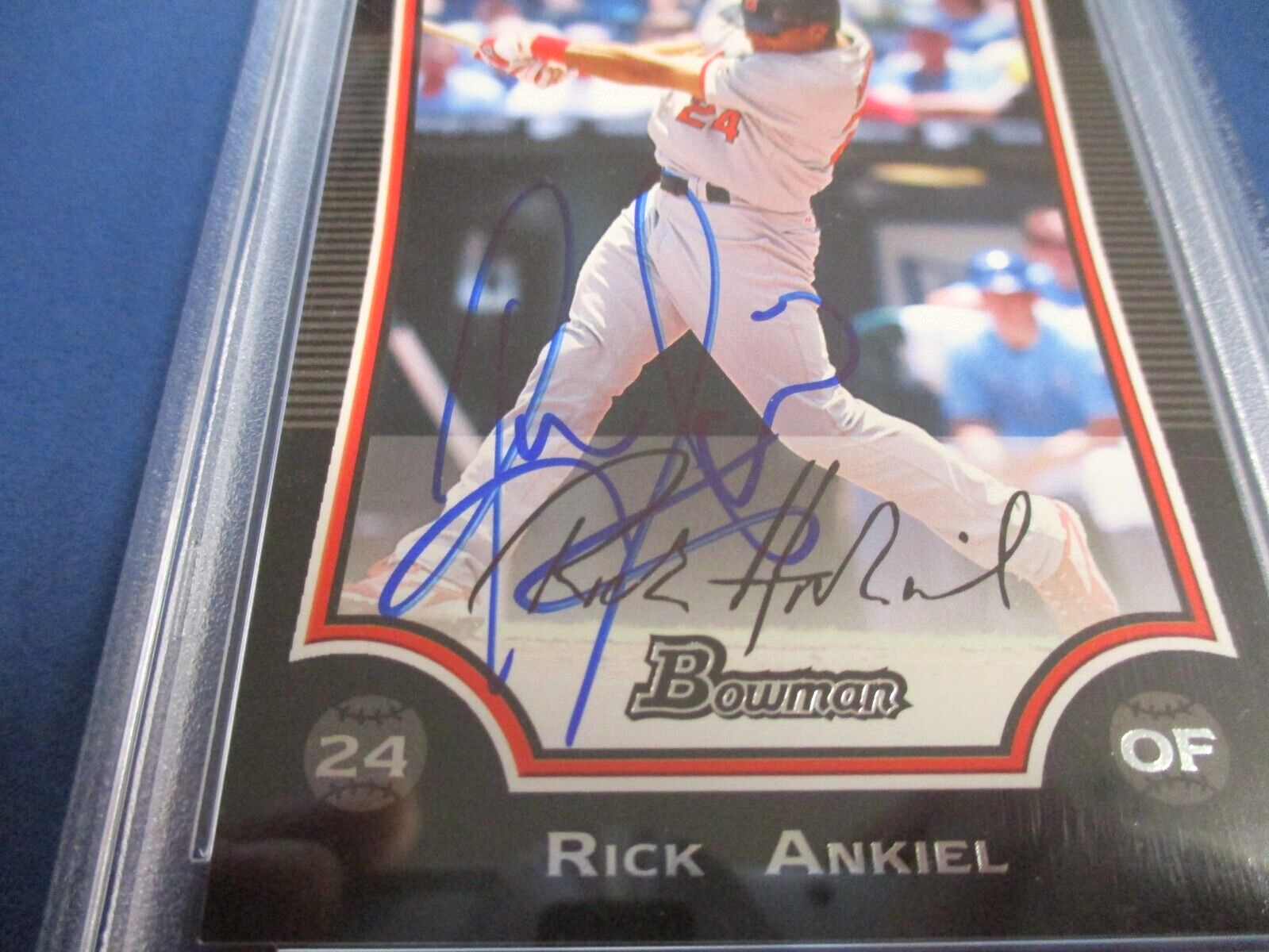 Rick Ankiel Cardinals Autographed Signed 2009 Bowman Card #41 PSA Slab Auth.