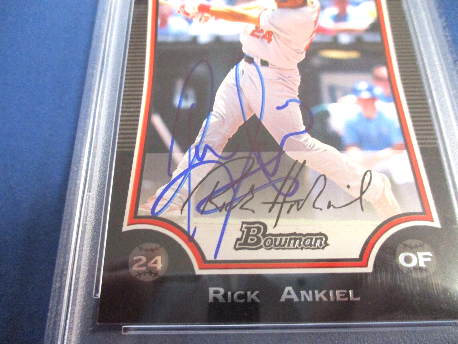 Rick Ankiel Cardinals Autographed Signed 2009 Bowman Card #41 PSA Slab Auth.