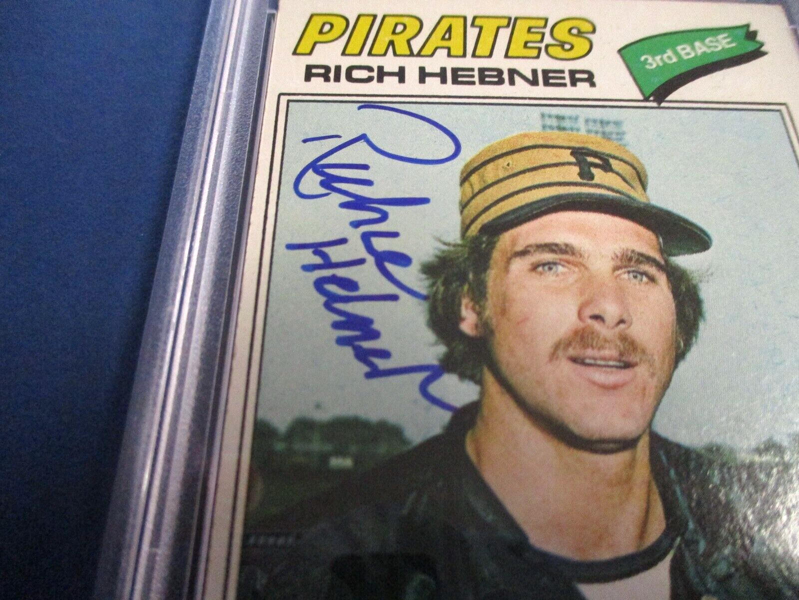 Richie Hebner Autographed Signed 1977 Topps Baseball Card #167 PSA Slab Auth.