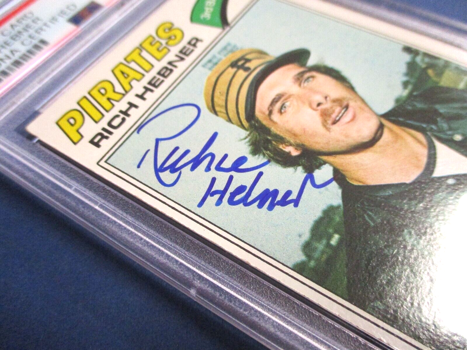 Richie Hebner Autographed Signed 1977 Topps Baseball Card #167 PSA Slab Auth.