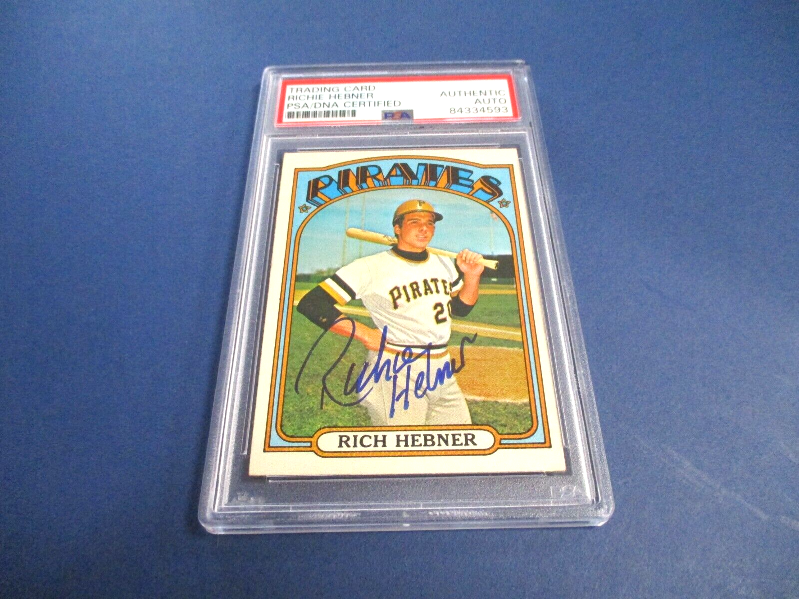 Richie Hebner Autographed Signed 1972 Topps Baseball Card #630 PSA Slab Auth.