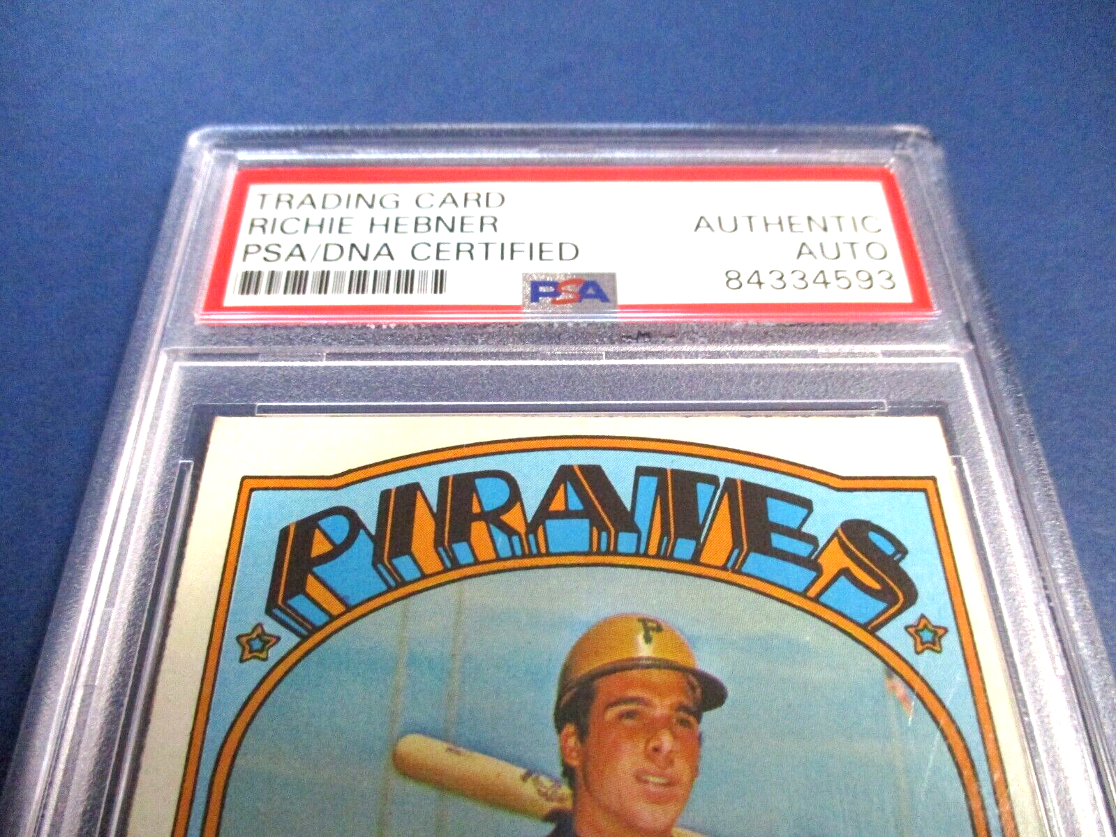 Richie Hebner Autographed Signed 1972 Topps Baseball Card #630 PSA Slab Auth.