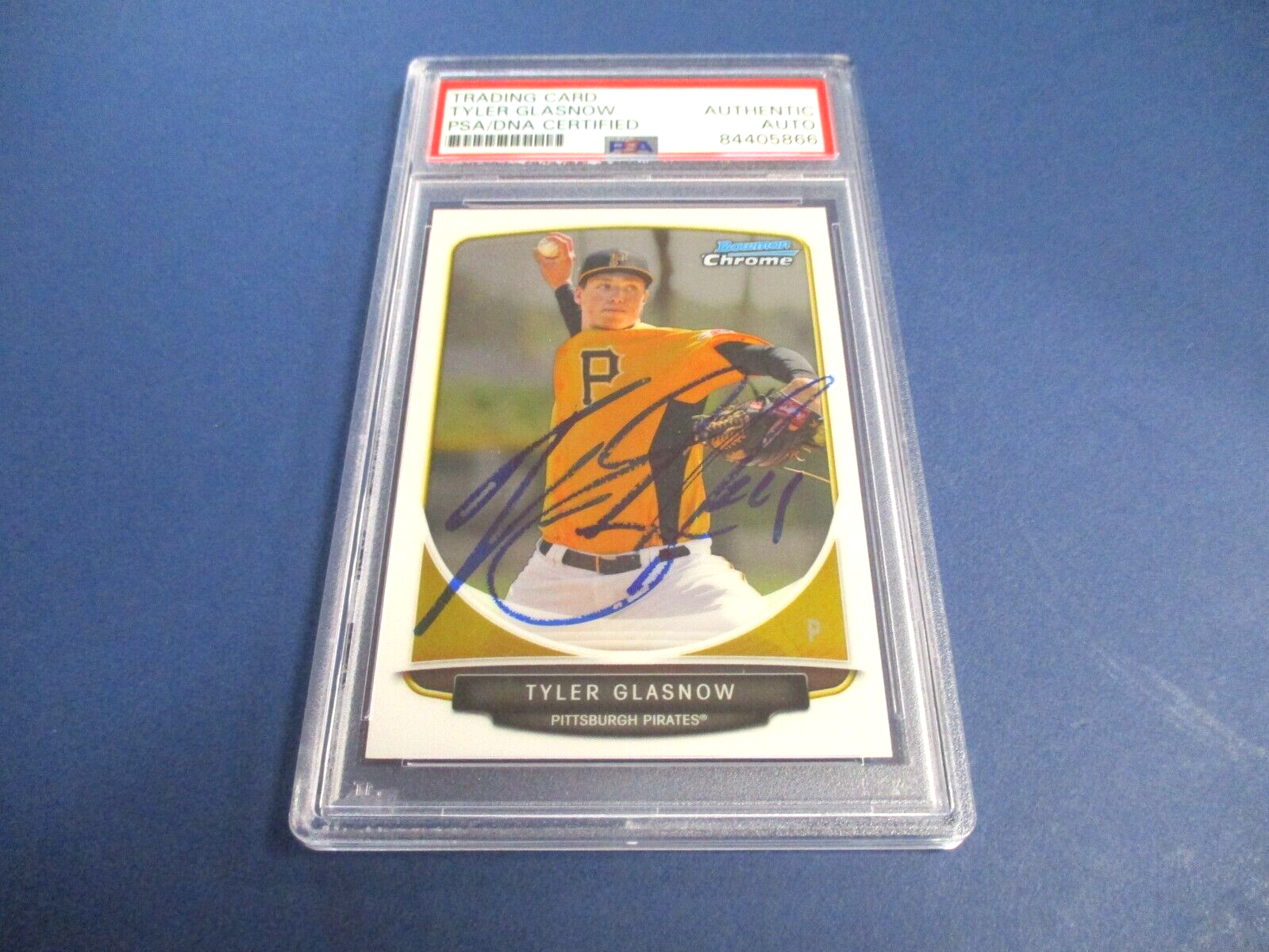 Tyler Glasnow Autographed Signed 2013 Bowman Chrome Card- #BCP134 PSA Slab Auth.