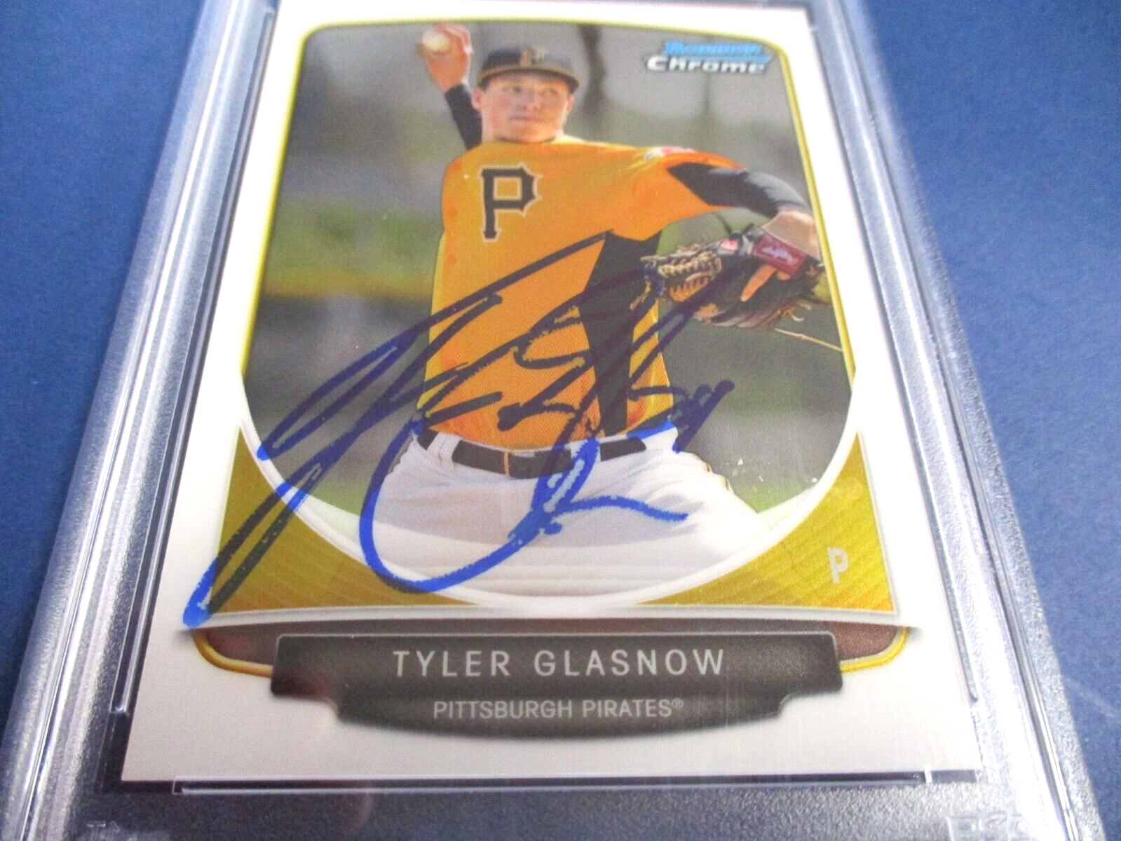 Tyler Glasnow Autographed Signed 2013 Bowman Chrome Card #BCP134 PSA Slab Auth.