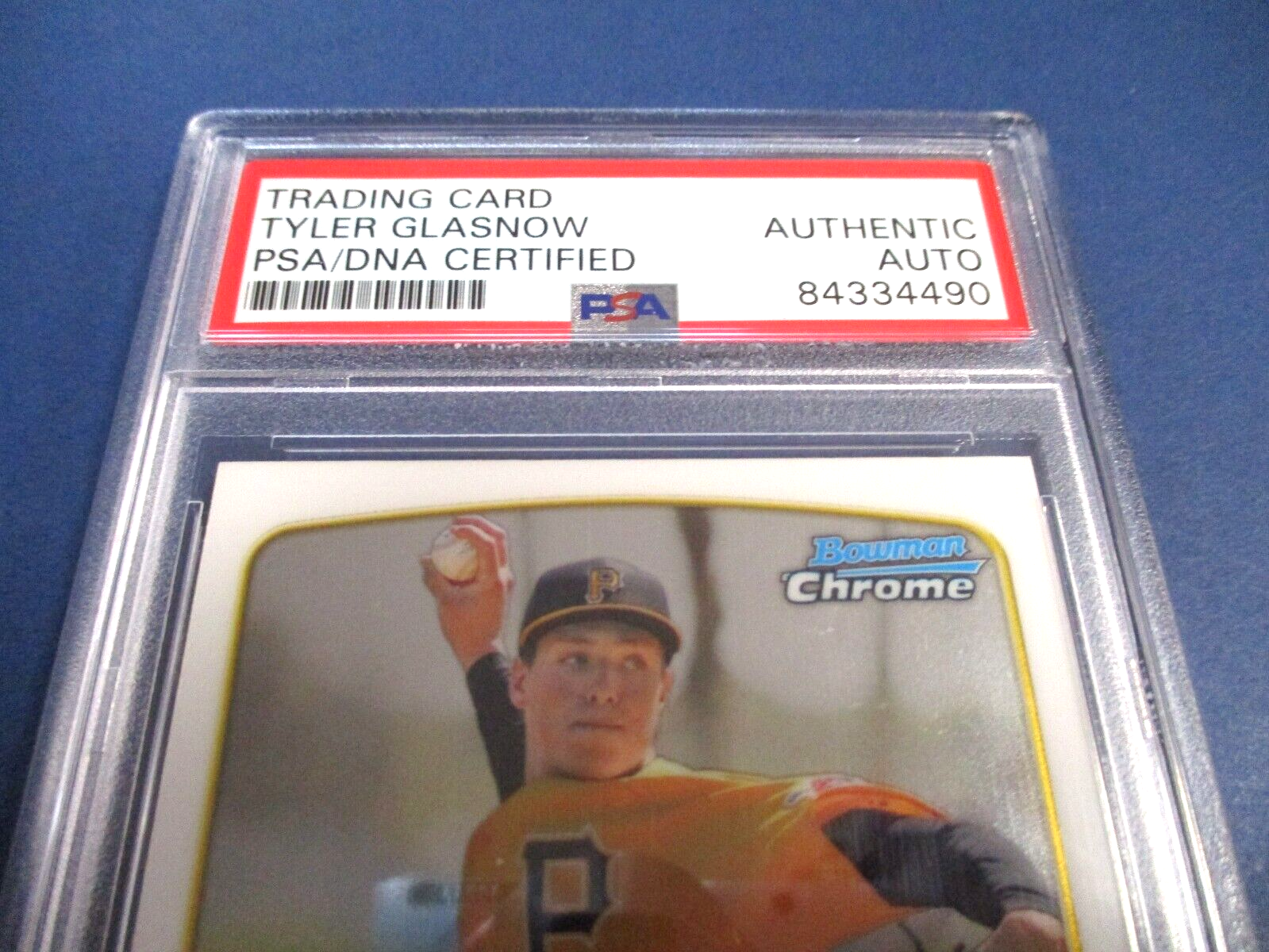 Tyler Glasnow Autographed Signed 2013 Bowman Chrome Card #BCP134 PSA Slab Auth.