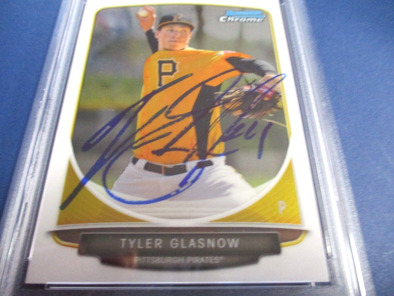 Tyler Glasnow Autographed Signed 2013 Bowman Chrome Card- #BCP134 PSA Slab Auth.