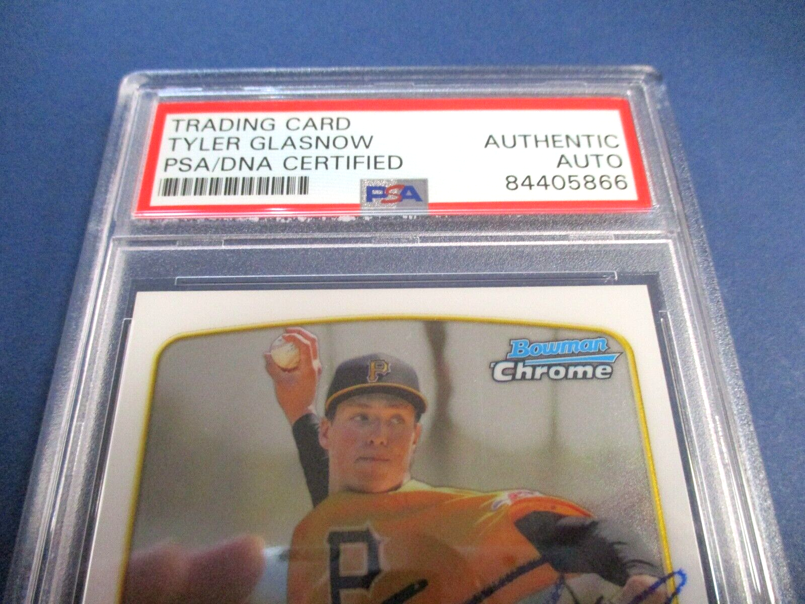 Tyler Glasnow Autographed Signed 2013 Bowman Chrome Card- #BCP134 PSA Slab Auth.