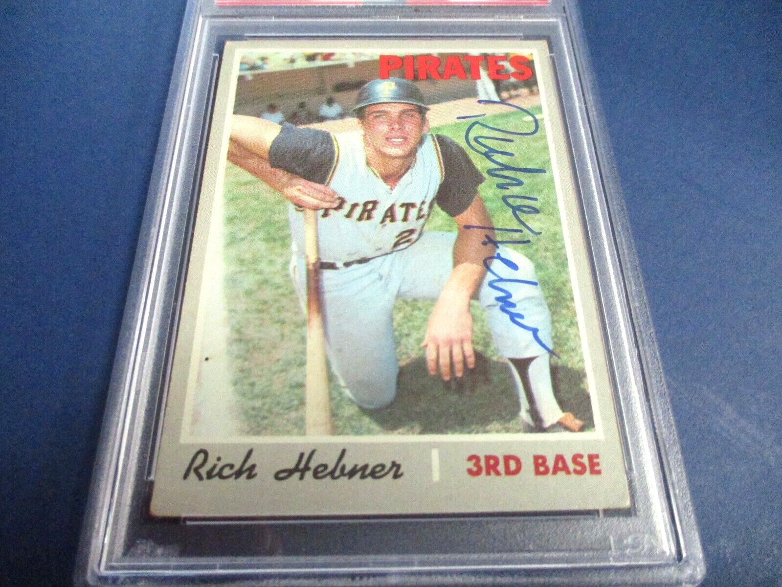 Richie Hebner Autographed Signed 1970 Topps Baseball Card #264 PSA Slab Auth.