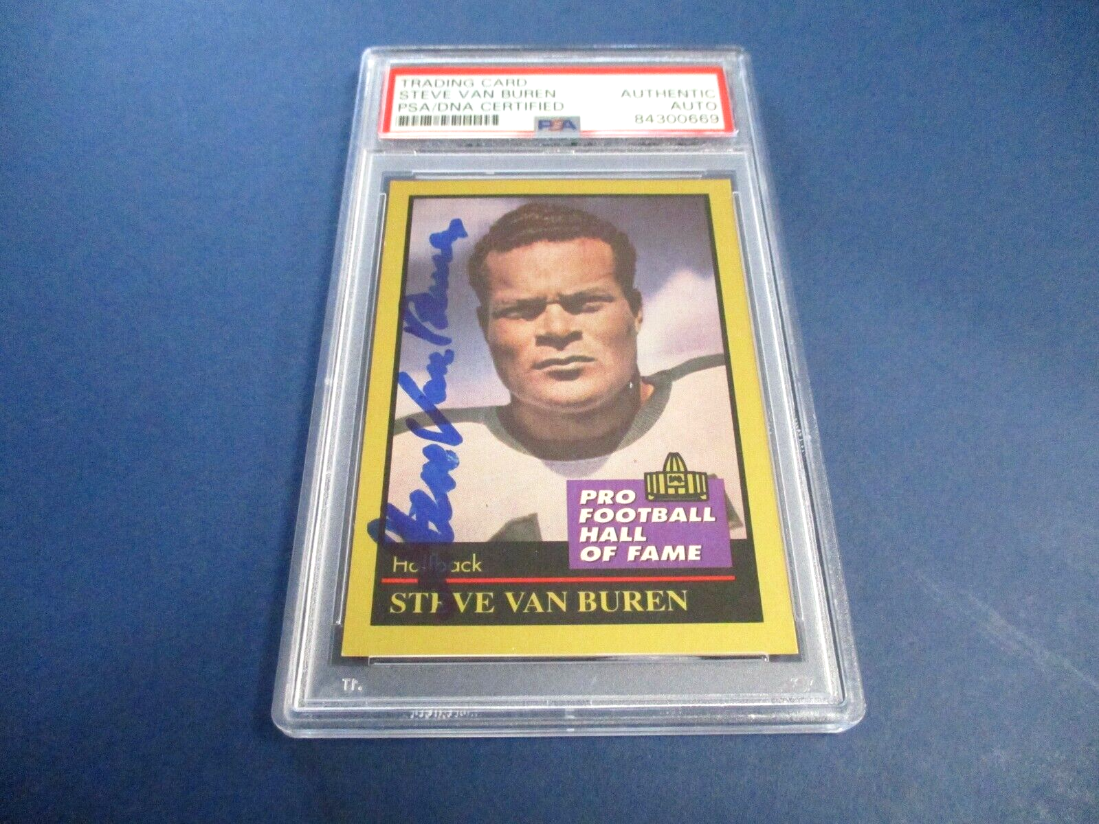 Steve Van Buren Autographed Signed 1991 Enor HOF Card #146 PSA Slab Auth B