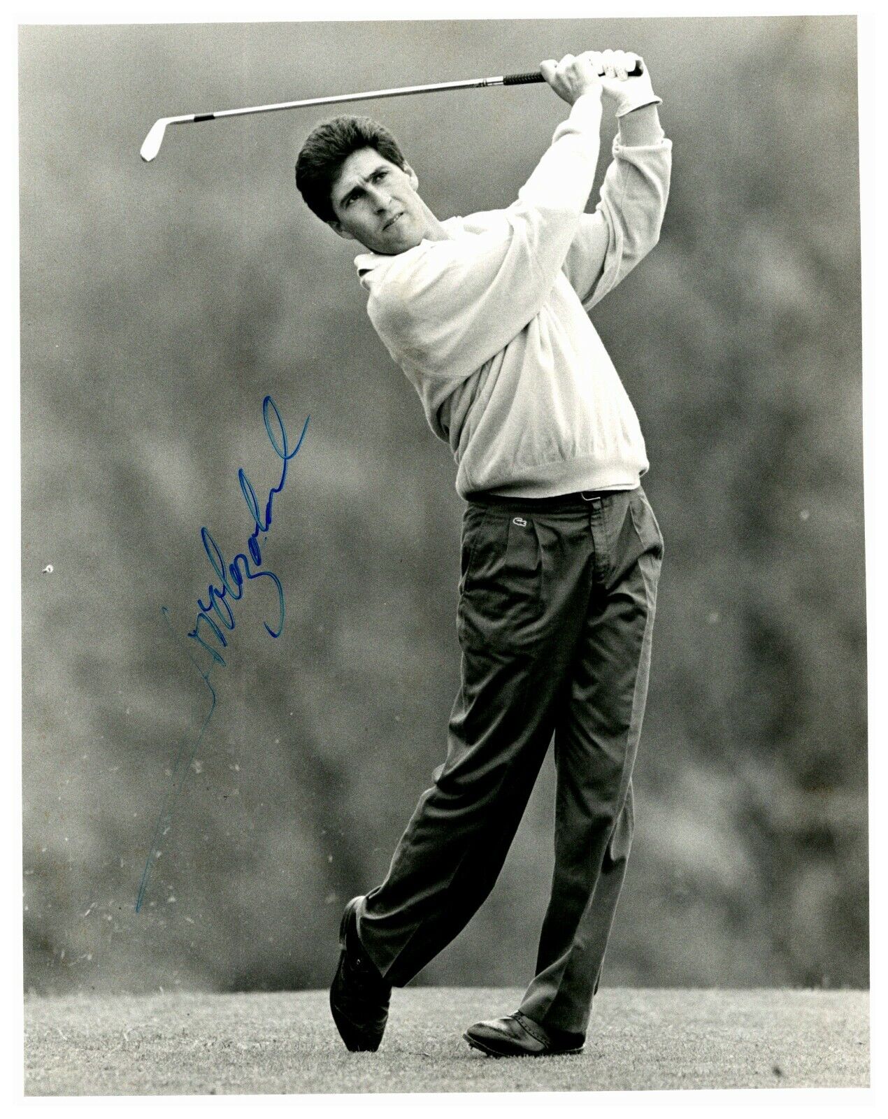 Jose Maria Olazabal Vintage Autographed Signed 8x10 Black & White Photo JSA