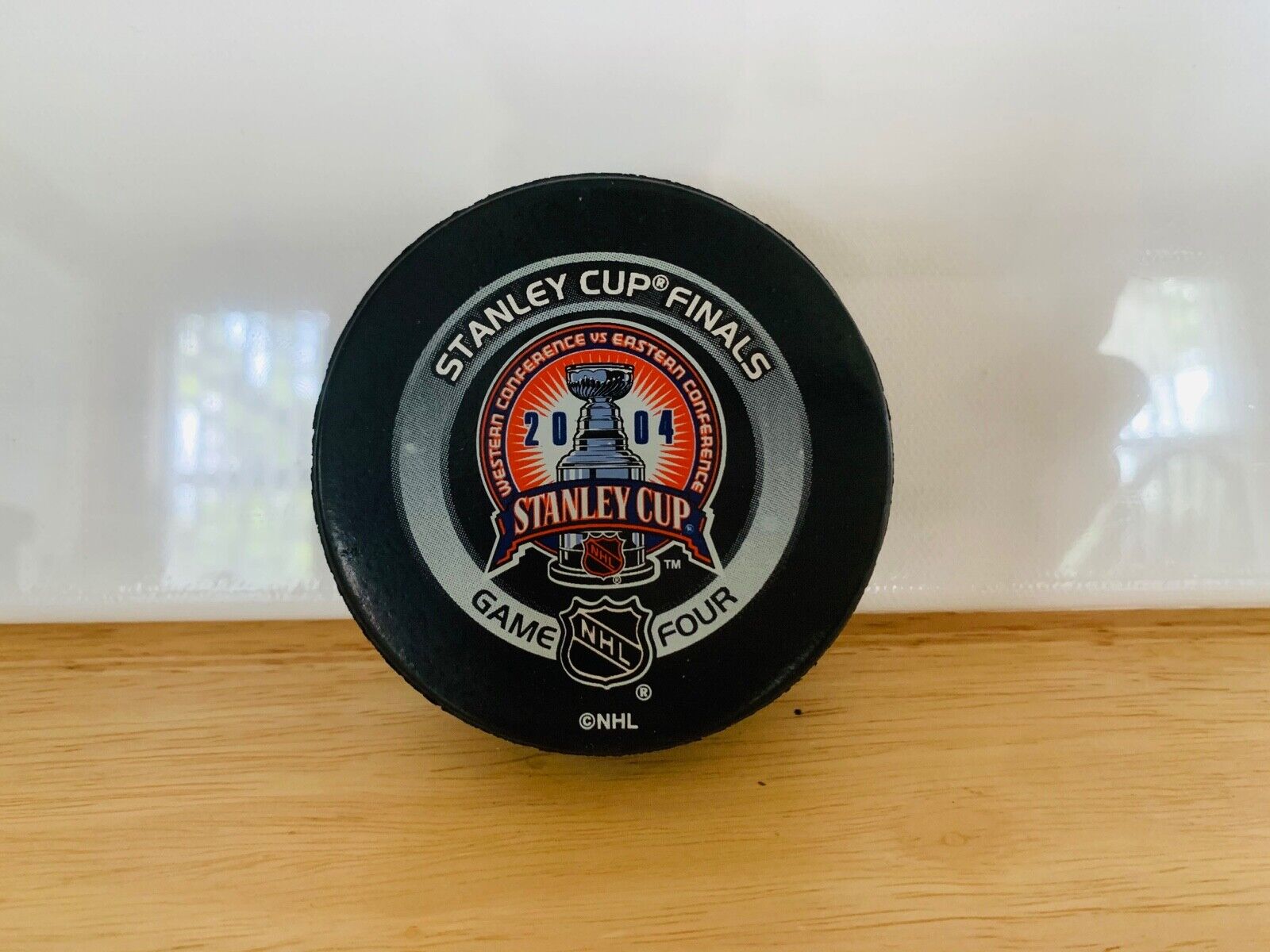 2004 Stanley Cup Official Hockey Puck from Game Four NHL Tampa Bay Lightning