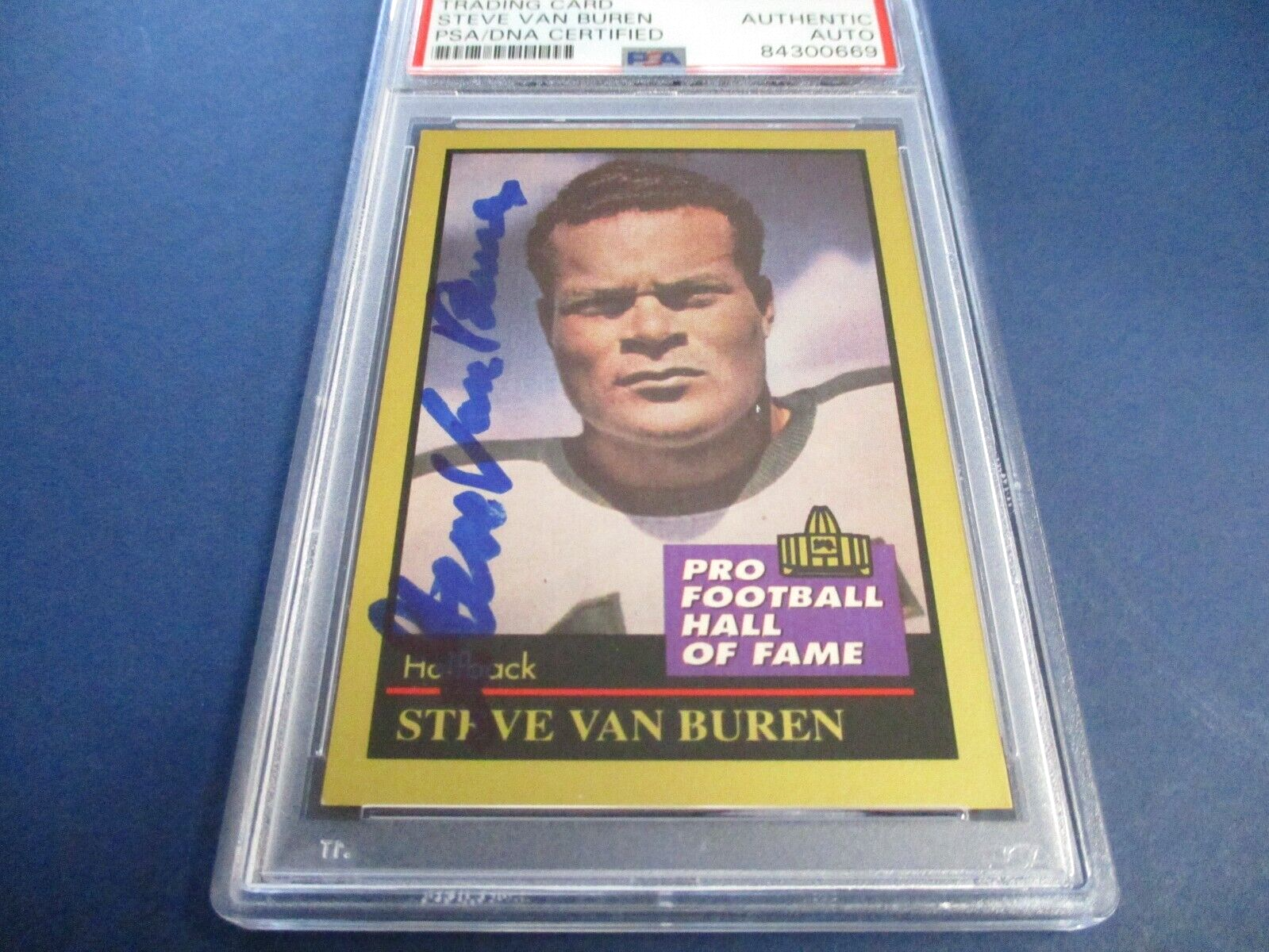 Steve Van Buren Autographed Signed 1991 Enor HOF Card #146 PSA Slab Auth B