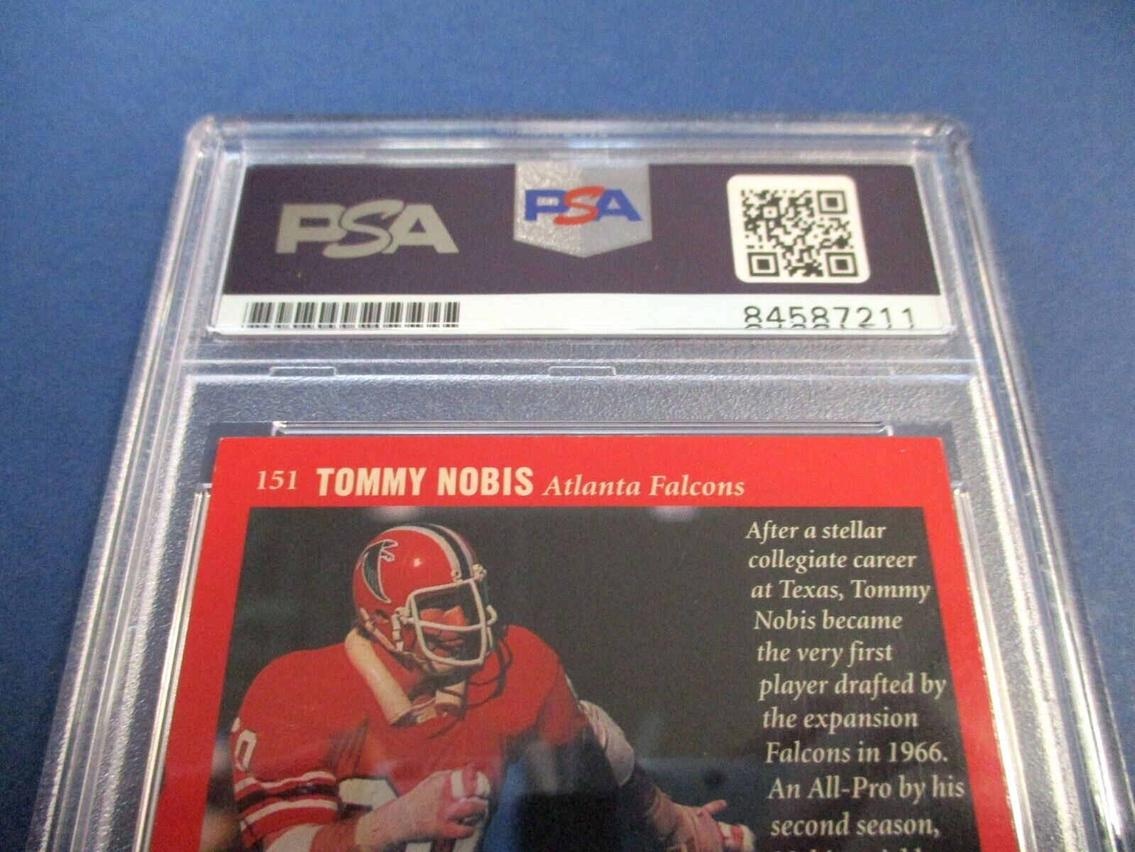 Tommy Nobis Autographed Signed 1997 Upper Deck Legends Card #151 PSA Slab Auth.