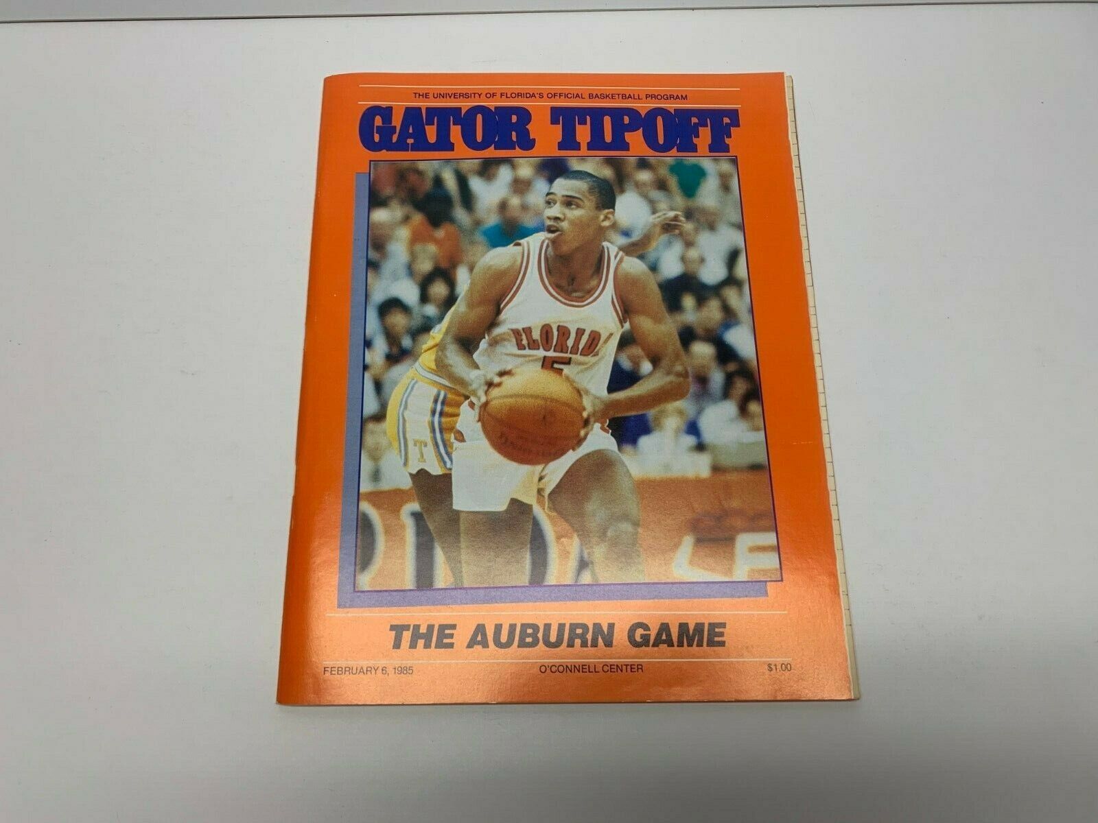 Florida Gators Basketball Official Game Program 1985 Game vs Auburn Ex