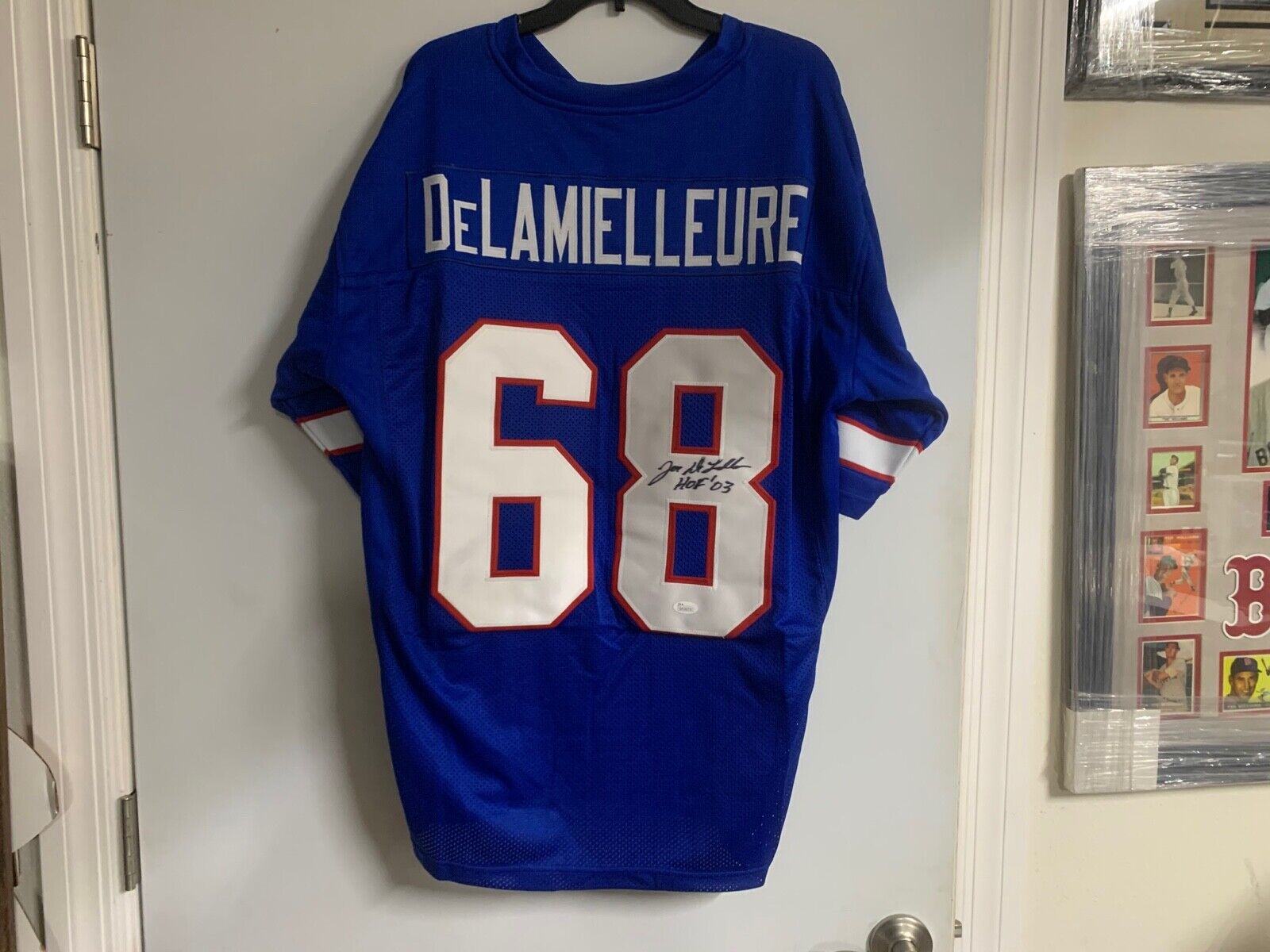 Joe Delamielleure Buffalo Bills Autographed Signed Custom Jersey with JSA COA