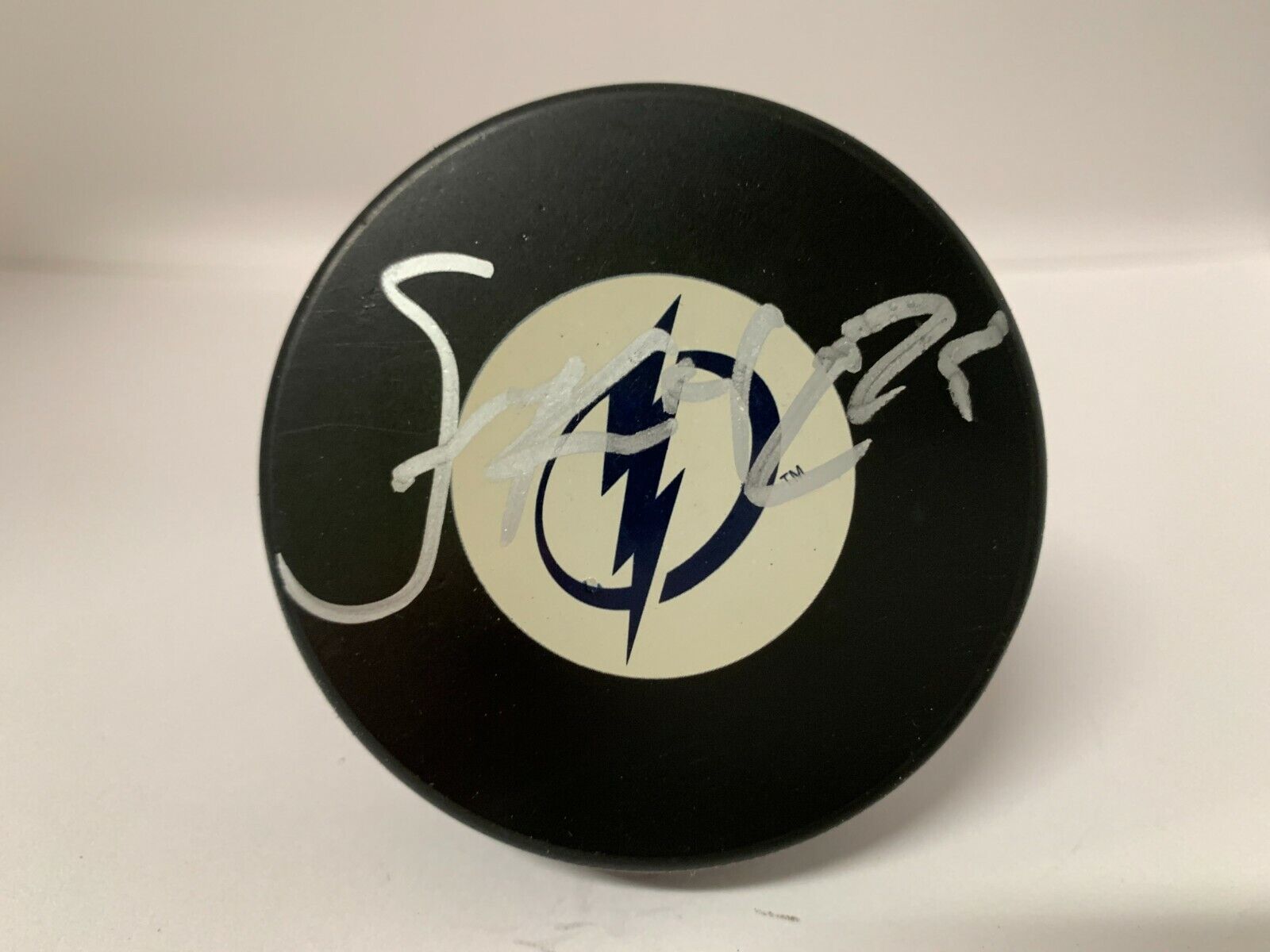 Slater Koekkoek Autographed TB Lightning Official Licensed Puck ASCF COA