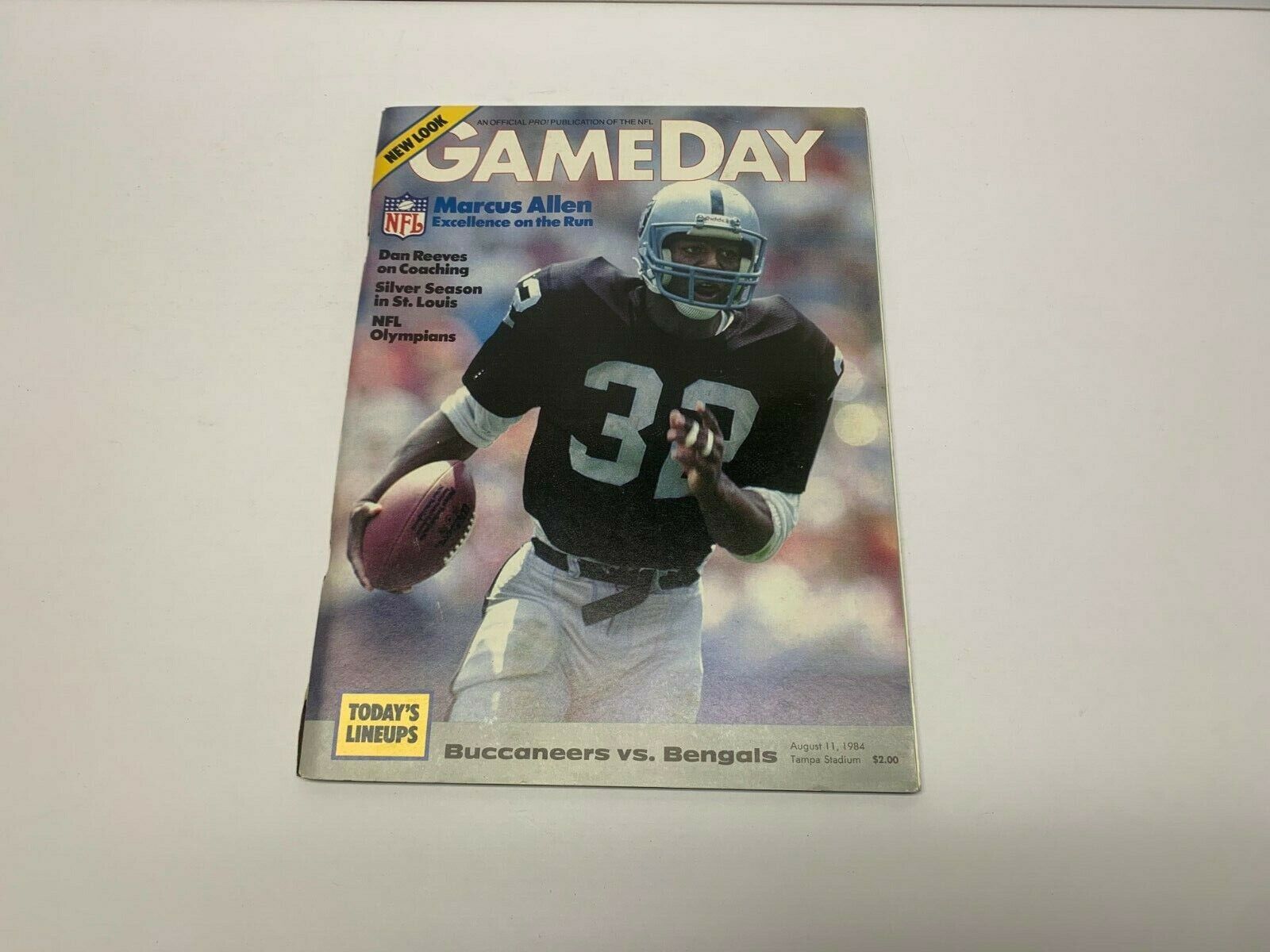 NFL Official Game Day Program Buccaneers vs Bengal Marcus Allen Cover ex