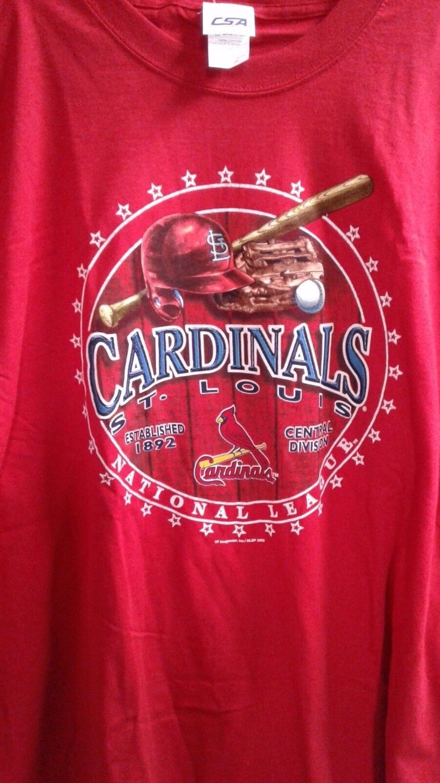 St Louis Cardinals Red T Shirt Size 2X CSA