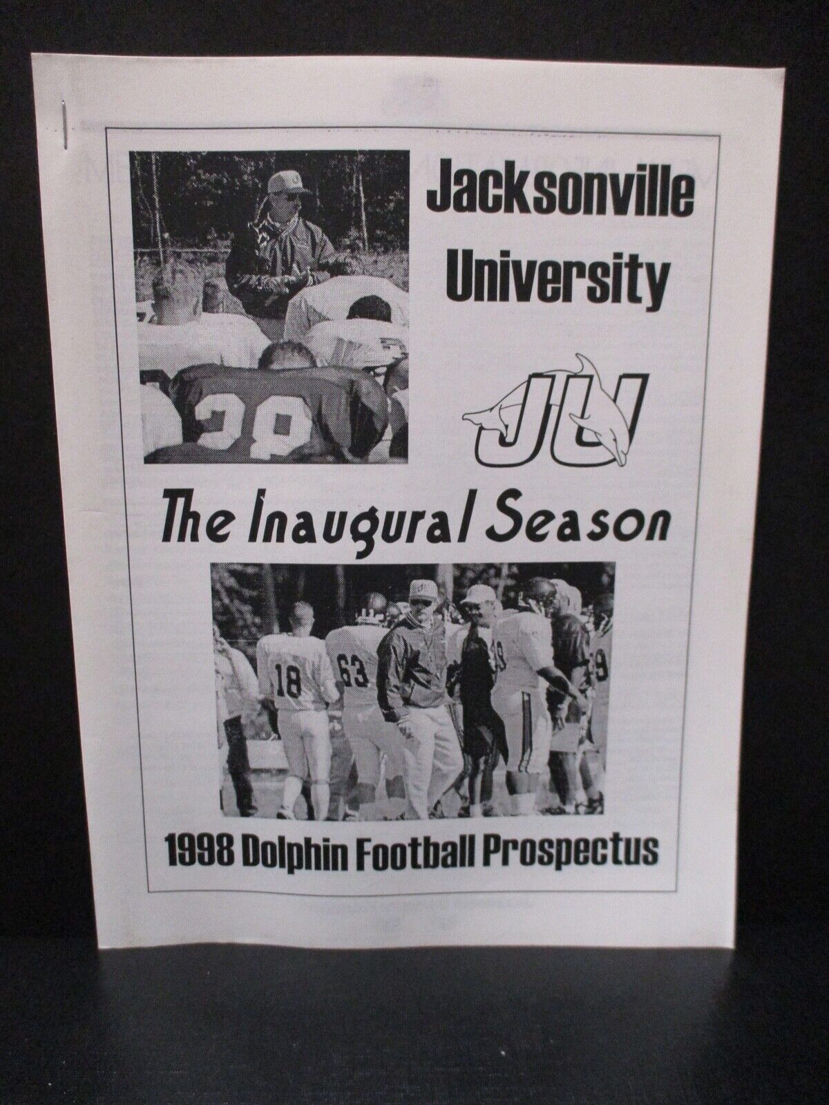 Jacksonville University The Inaugural Season 1998 Dolphin Football Prospectus EX