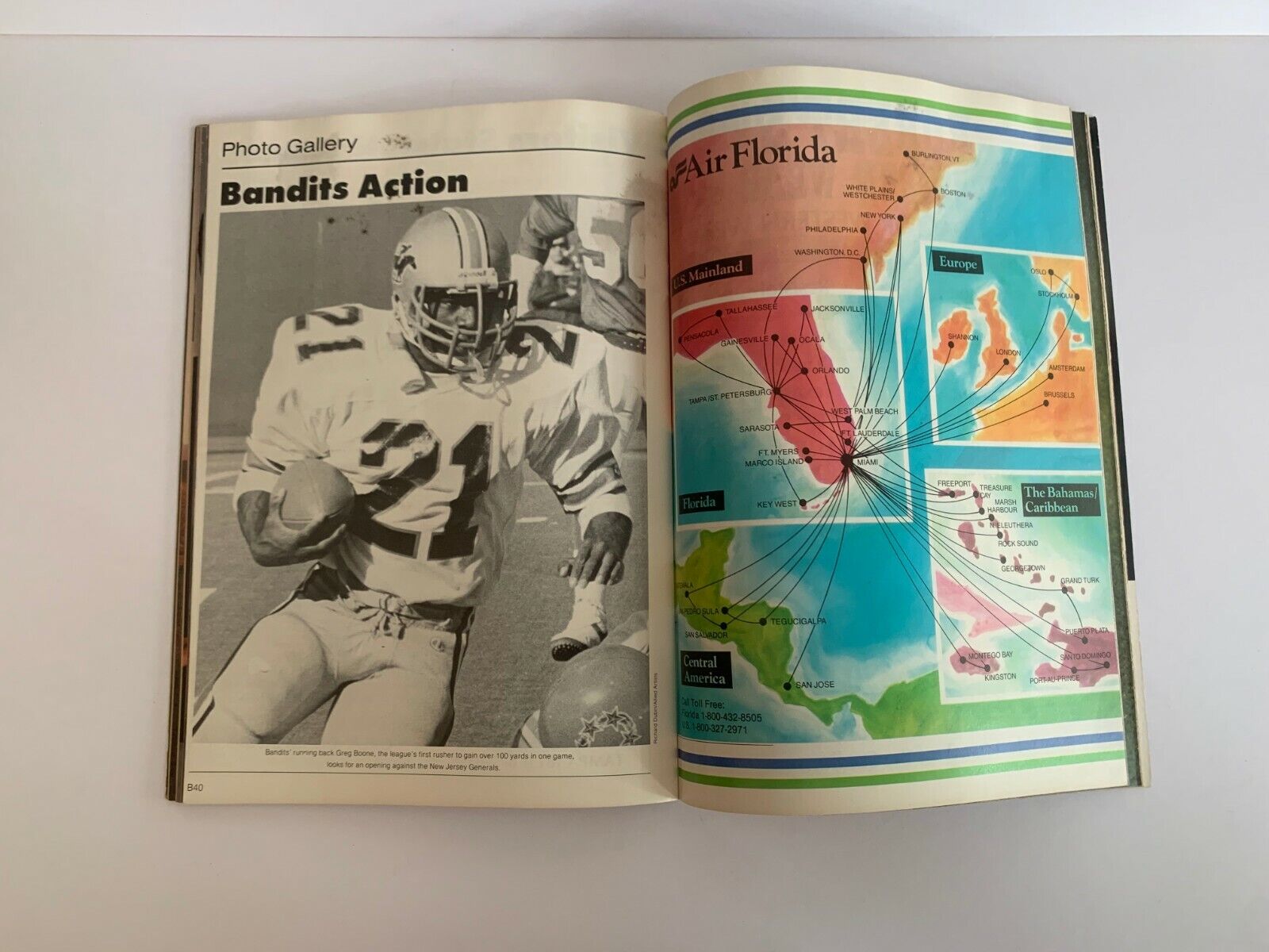 USFL Kickoff Sports Magazine  Bandits vs Blitz 1983 Game Program