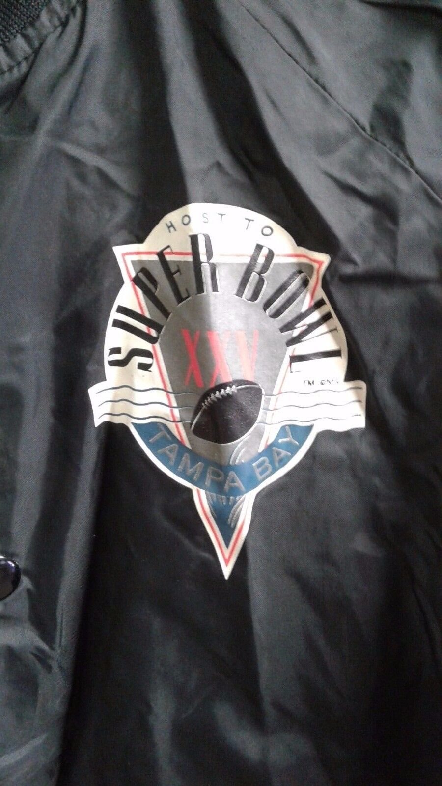 SUPER BOWL XXV VINTAGE LOCKER LINE JACKET SIZE 14-16 NFL FOOTBALL