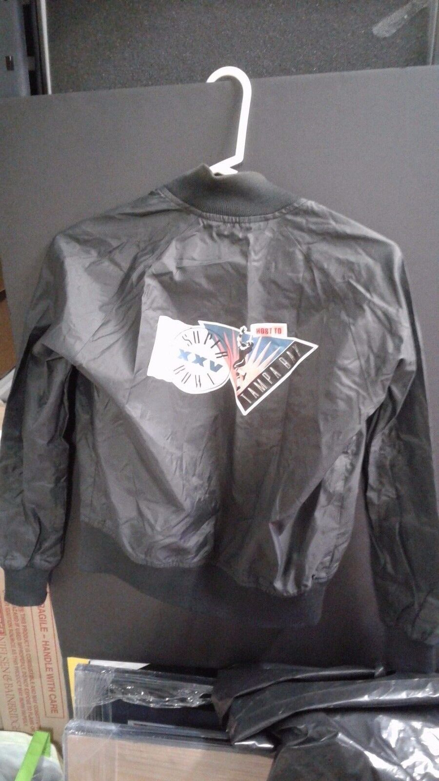 SUPER BOWL XXV VINTAGE LOCKER LINE JACKET SIZE 14-16 NFL FOOTBALL