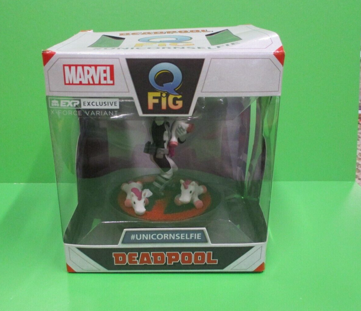 Q Fig Marvel Unicorn Selfie Deadpool XForce Variant EXP Exclusive New In Box