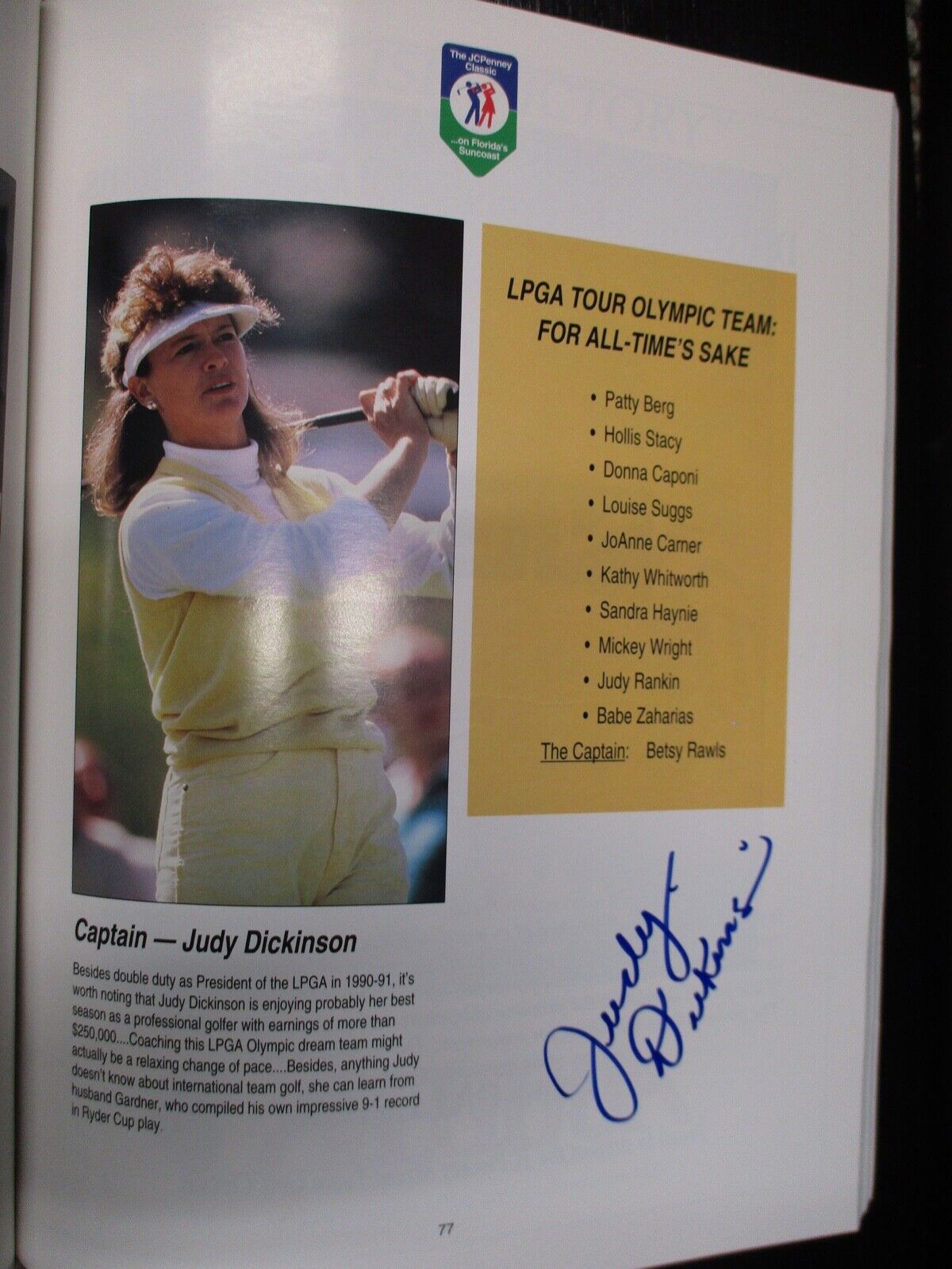 1991 JC Penney Mixed Team Classic Program With Tons of Autographs ! Excellent