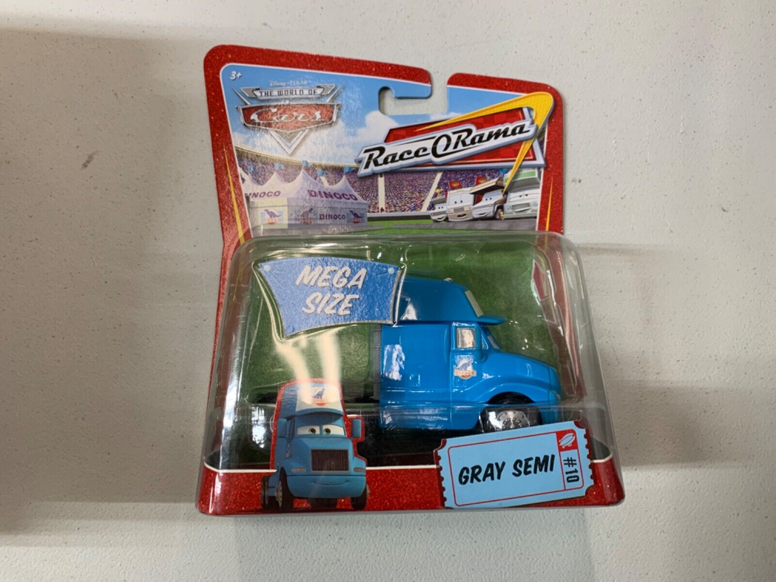 Disney Pixar Cars Race O Rama Mega Size Gray Semi