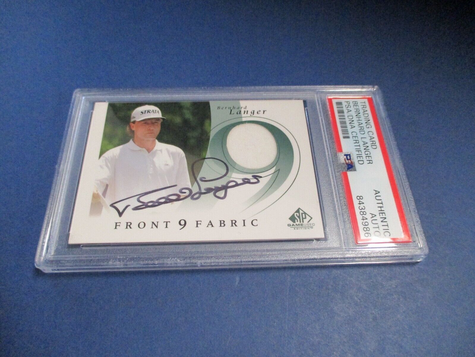 PGA's Bernhard Langer Autographed Signed 2002 Upper Deck SP Card PSA Slab