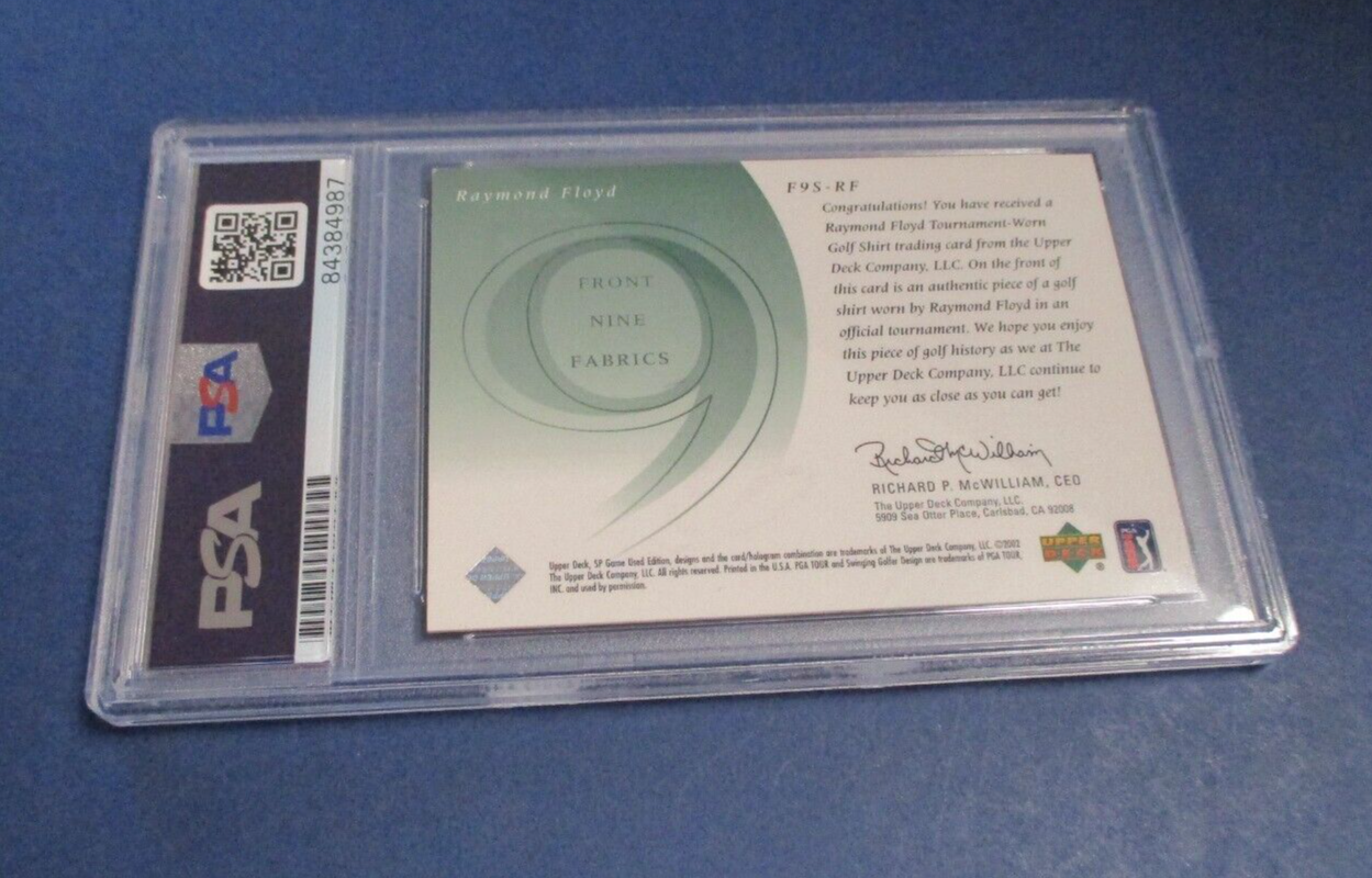 PGA's Ray Floyd Autographed Signed 2002 Upper Deck SP Card#F9S-RF PSA Slab