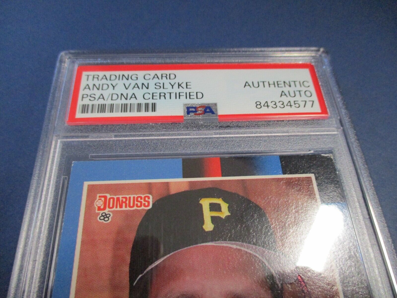 MLB Andy Van Slyke Pirates Autographed Signed 1988 Donruss Card #291 PSA Slab