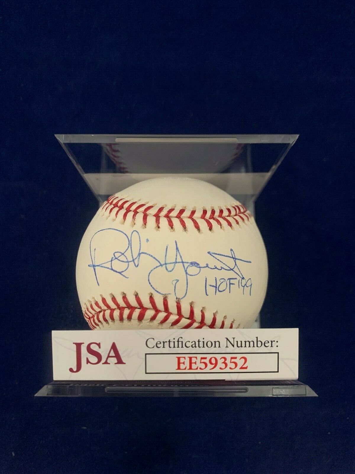 Robin Yount Signed Rawlings Baseball HoF99 Inscription with JSA COA