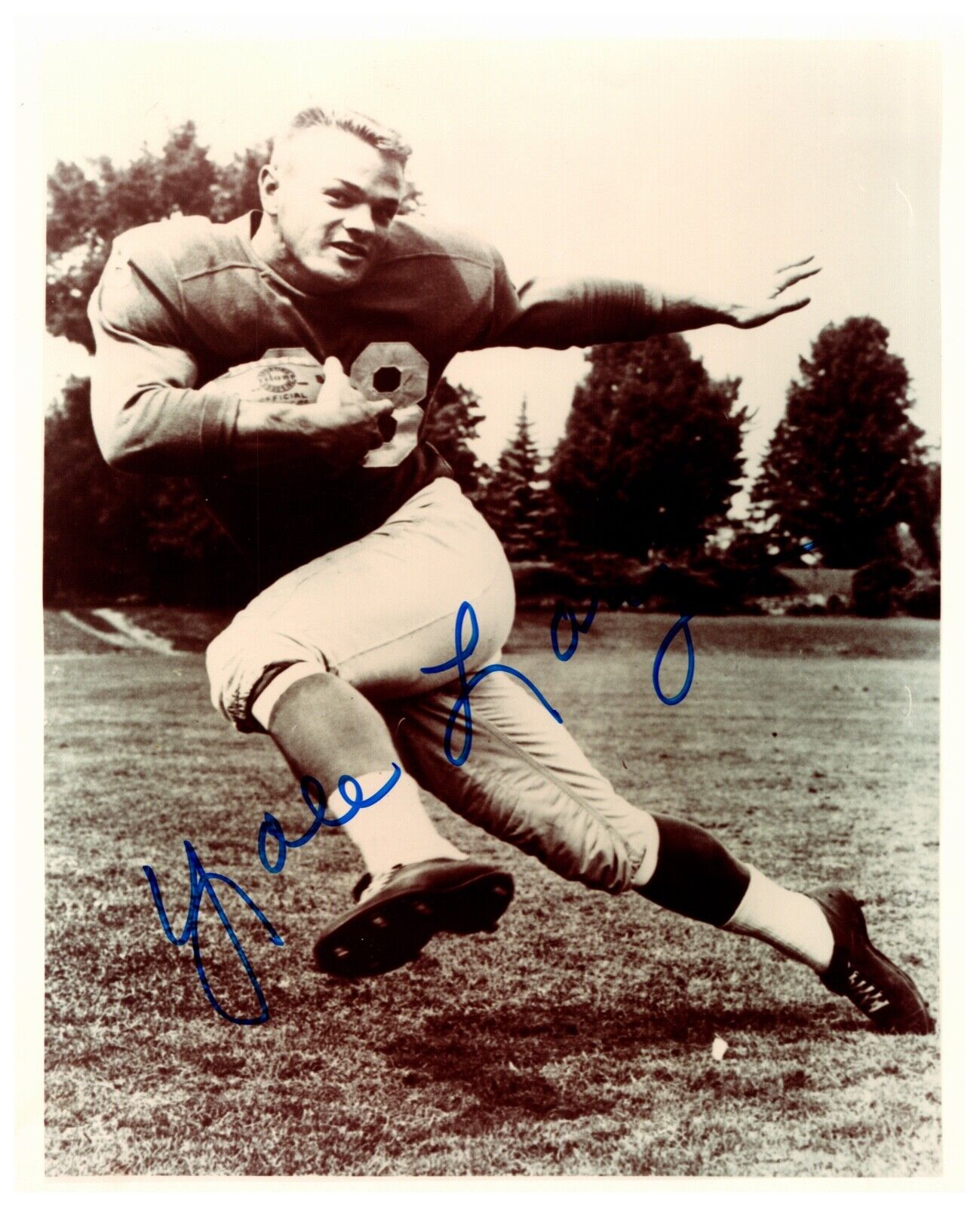 Yale Larry Detroit Lions Autographed 8x10 NFL Sports Photo W/COA