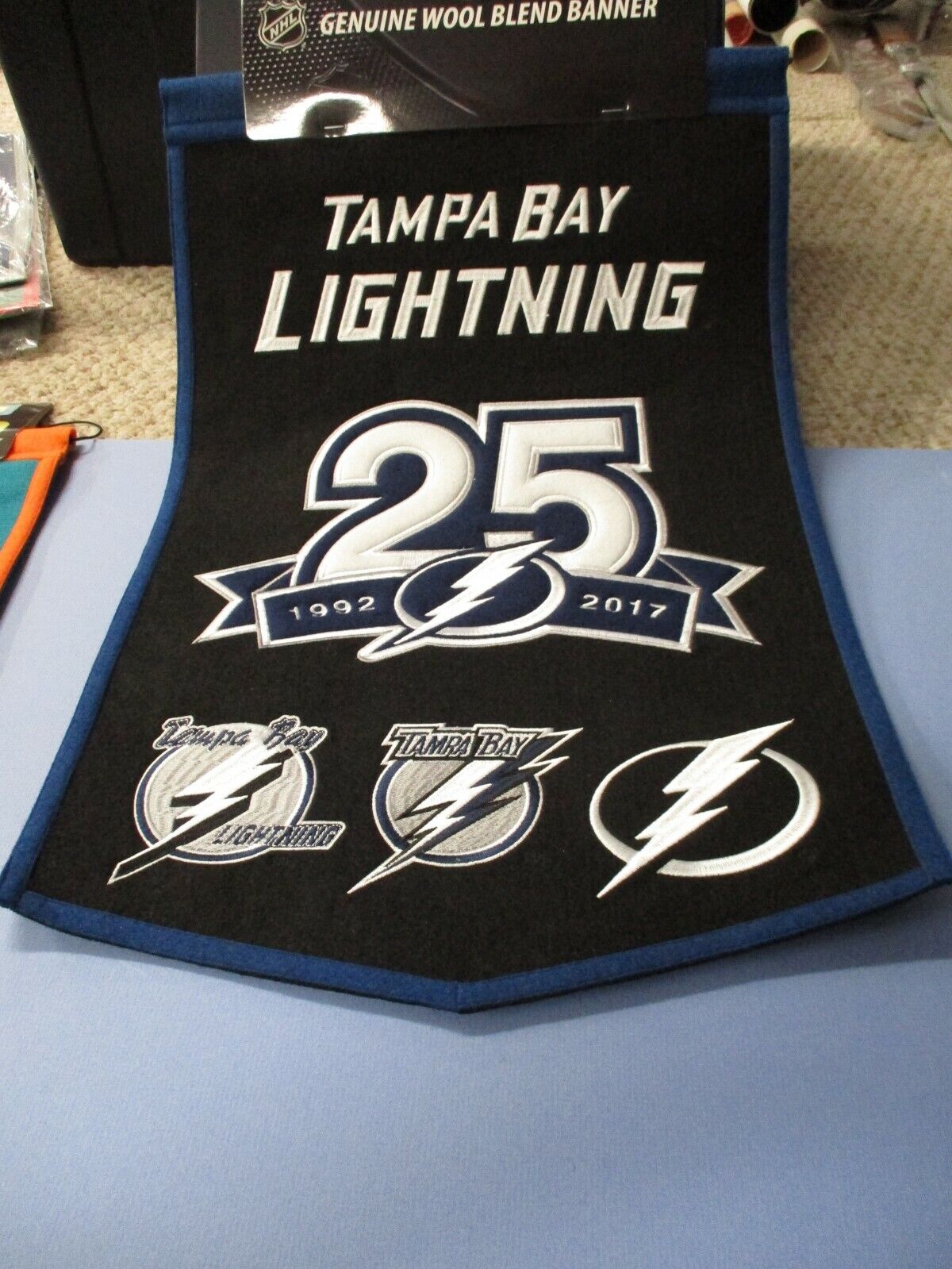 Tampa Bay Lightning Winning Streak Embroidered Wool Blend Banner 21x14